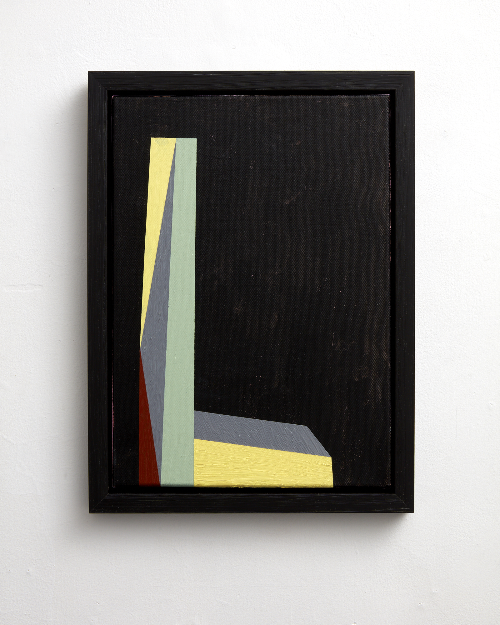 Initial Letter L 2018 oil and acrylic on canvas 355 x 250mm