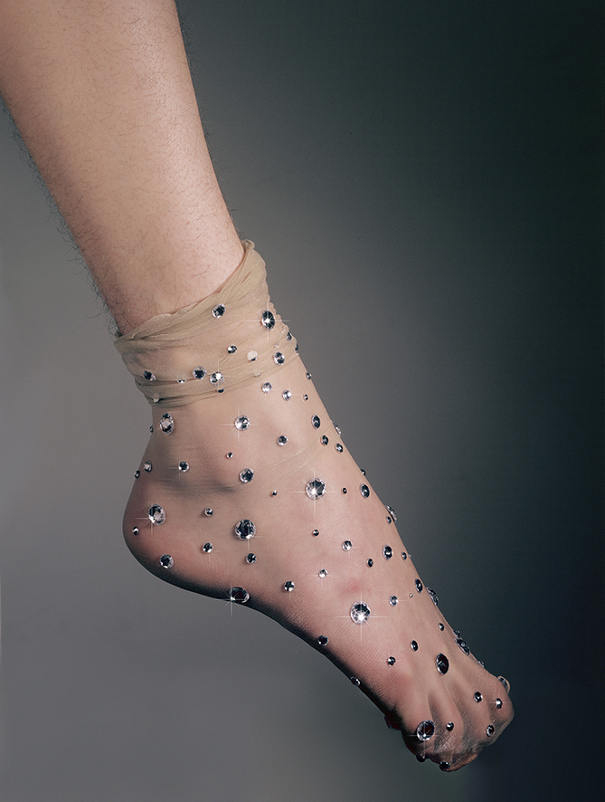 Yvonne Todd Mime 3 - 27 October Disco Sock 2018 c-type print from 4x5 transparency film, ed. 3 + 1 AP 450 x 335mm