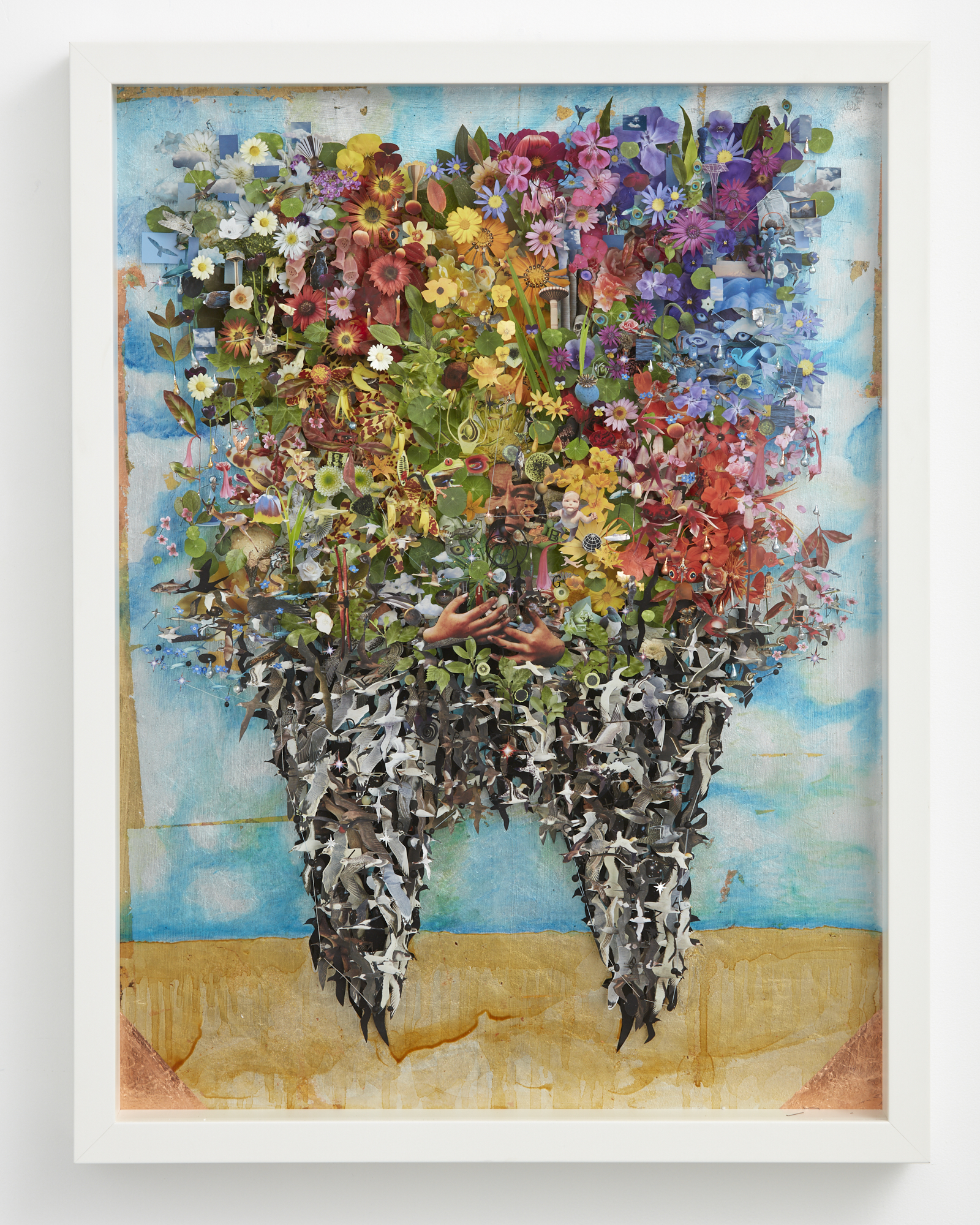 An Effervescing Stillness 2018 mixed media collage 790 x 590mm