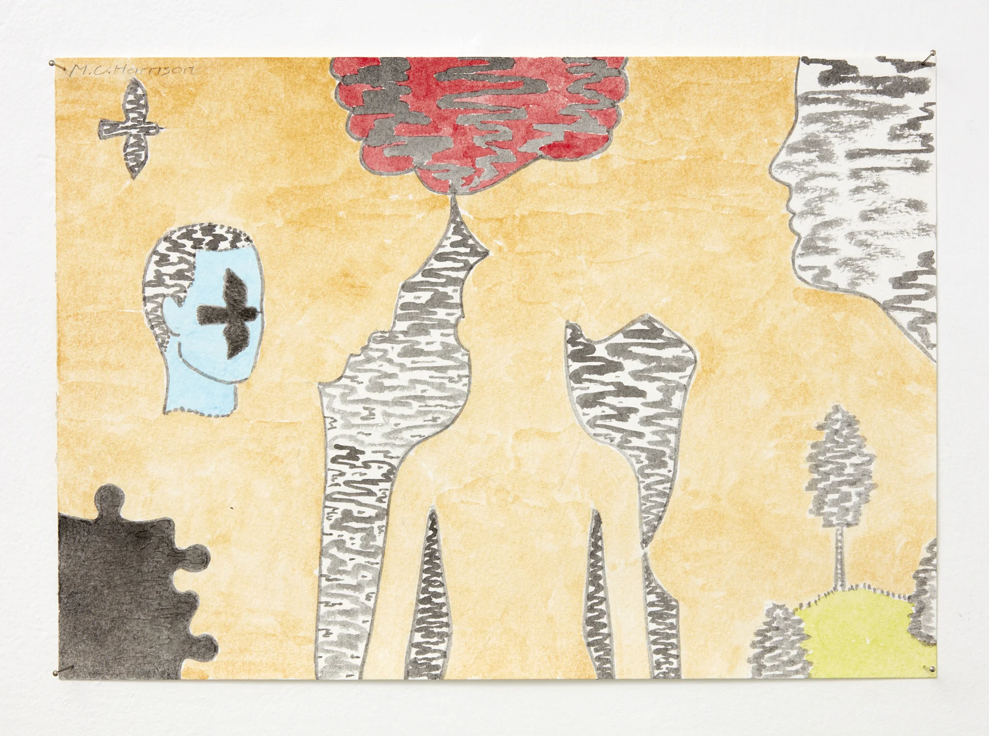 The Glass Princess 2011-2018 acrylic on paper 210 x 297mm