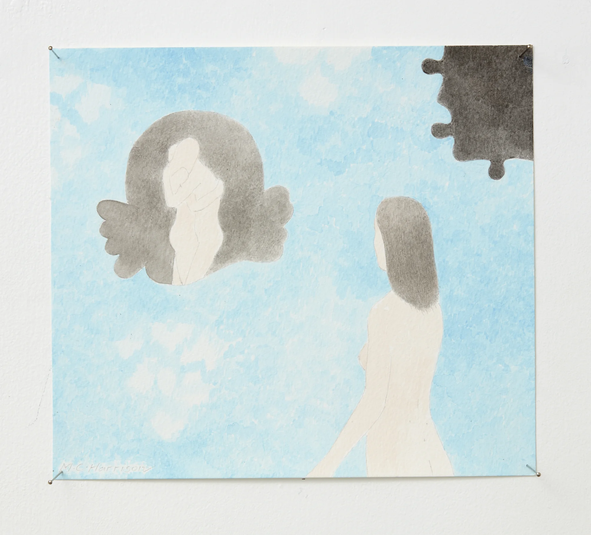 Rising Sign 2006-2018 acrylic and pencil on paper 210 x 235mm