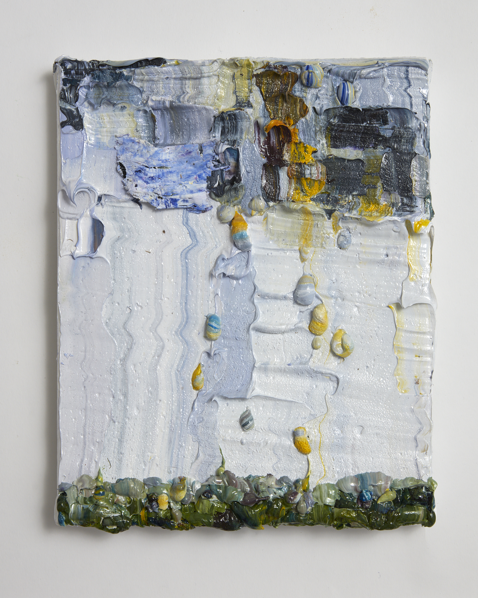 Rainy day behind window 2018 oil on linen 250 x 200mm