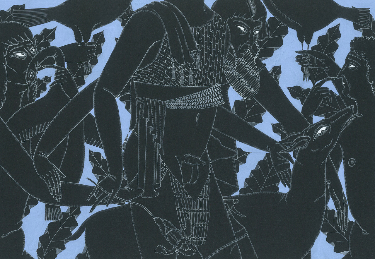 Kushana Bush Antique Electric 6 March - 30 March 2019 Antique Electric 2019 gouache and watercolour on paper 190 x 270mm
