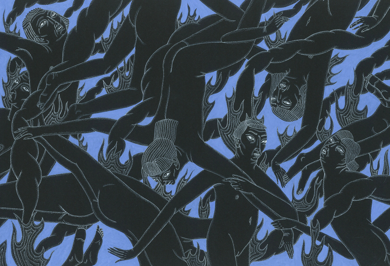 Of Fire 2019 gouache on paper 190 x 270mm