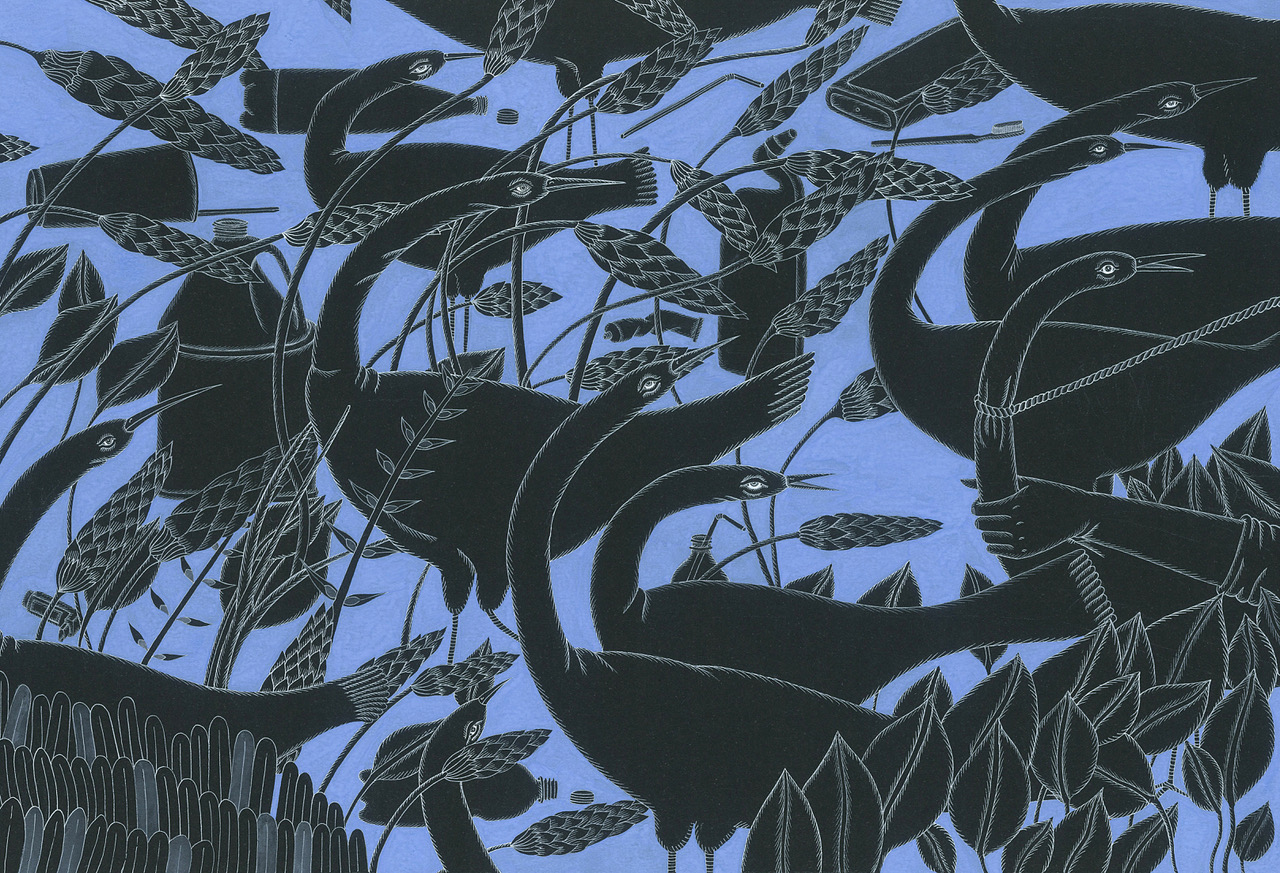 Other Instincts 2019 gouache and watercolour on paper 190 x 270mm