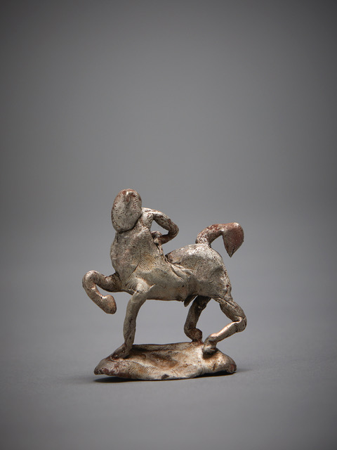 Standing Centaur with Hands on Back 2019 Shibuichi (93% copper, 7% silver) 66 x 52 x 25mm