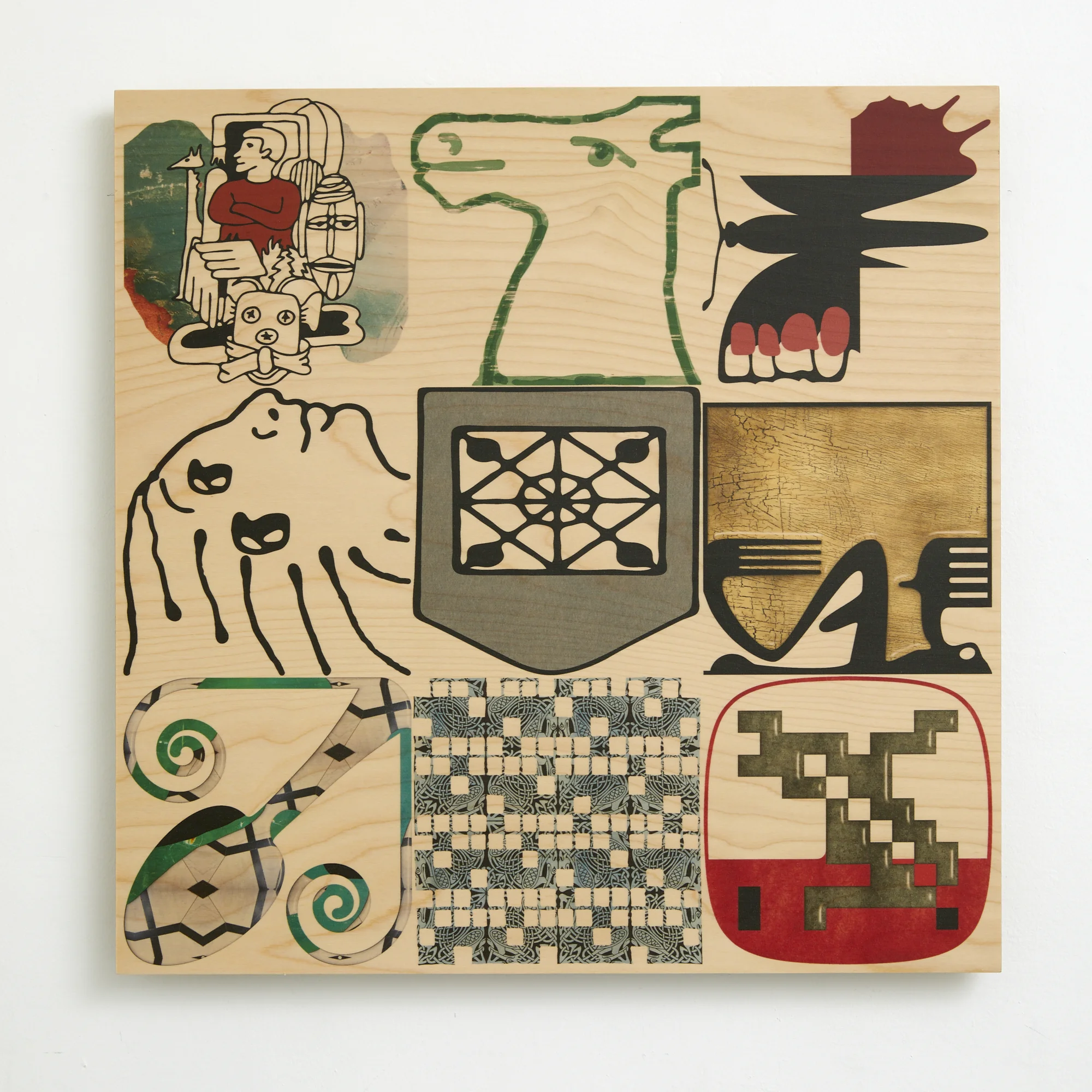 Rhizome (5992) 2019 UV inkjet on plywood 550 x 550mm