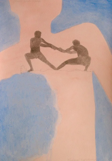   Yours and Mine  1997-2009 acrylic and pencil on paper 296 x 204 mm  