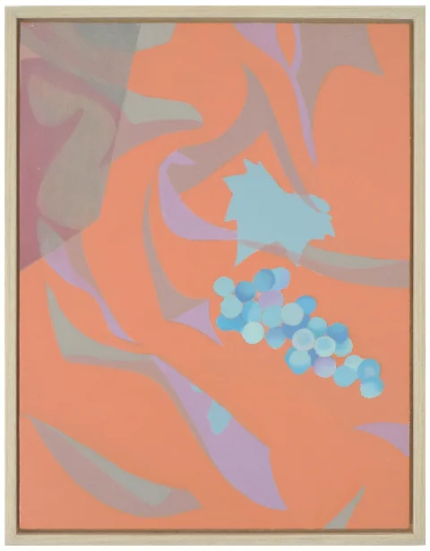 Pink With Blue Grapes 2011 oil on aluminum 470 x 355mm