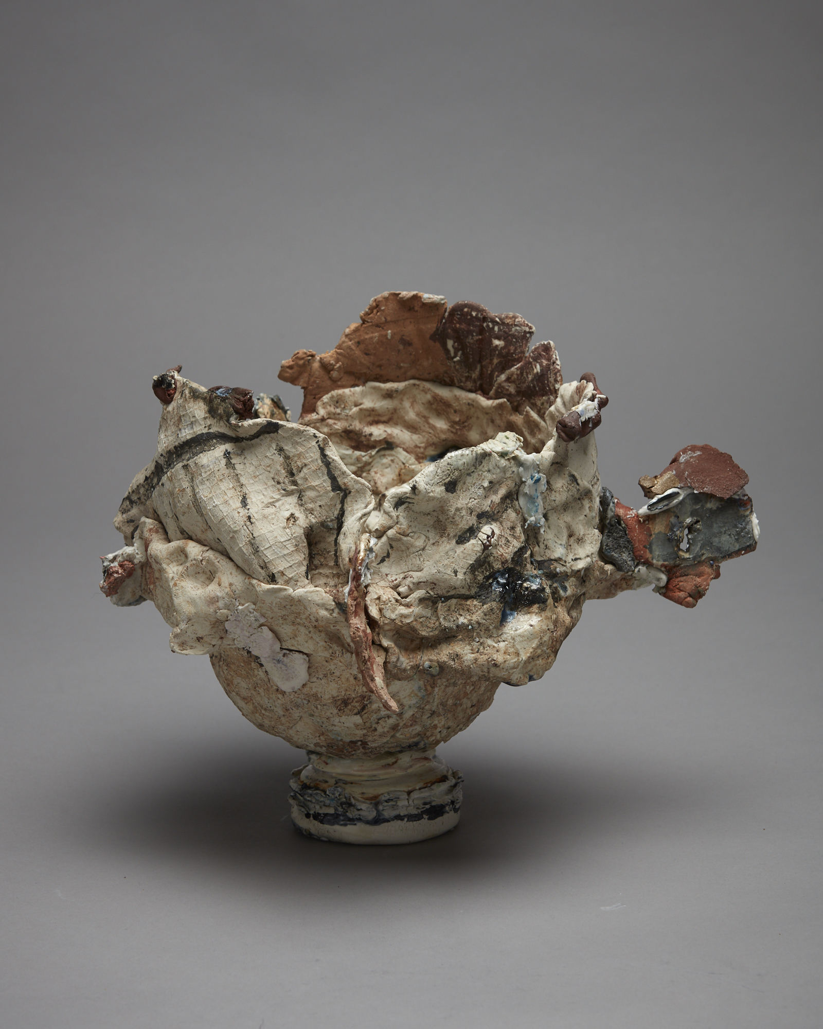 Eleni 2018 porcelain, raw clay, stoneware, earthenware, ceramic pigment, oxide glass 225 x 300 x 300mm