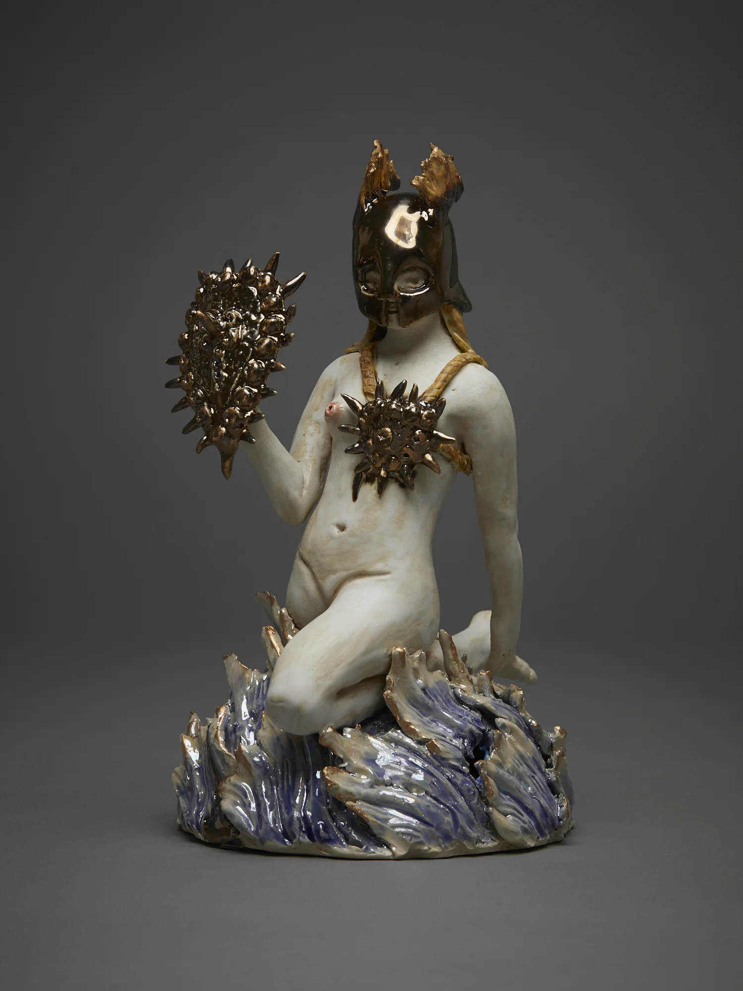 Shielding my Heart 2019 stoneware, glazes, lustre 250 x 170 x 220mm