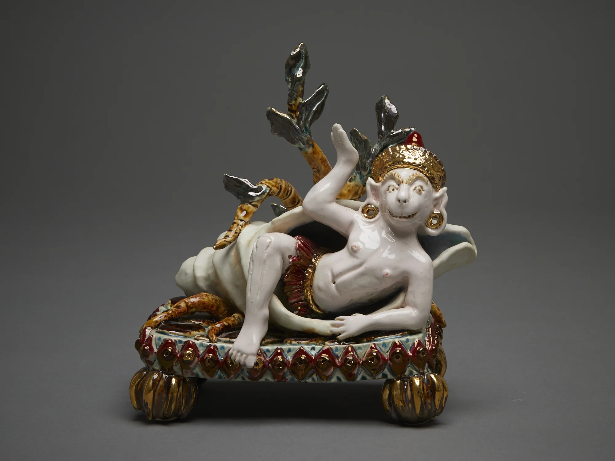 Hanuman 2014 stoneware, glazes, lustre 210 x 110 x 110mm