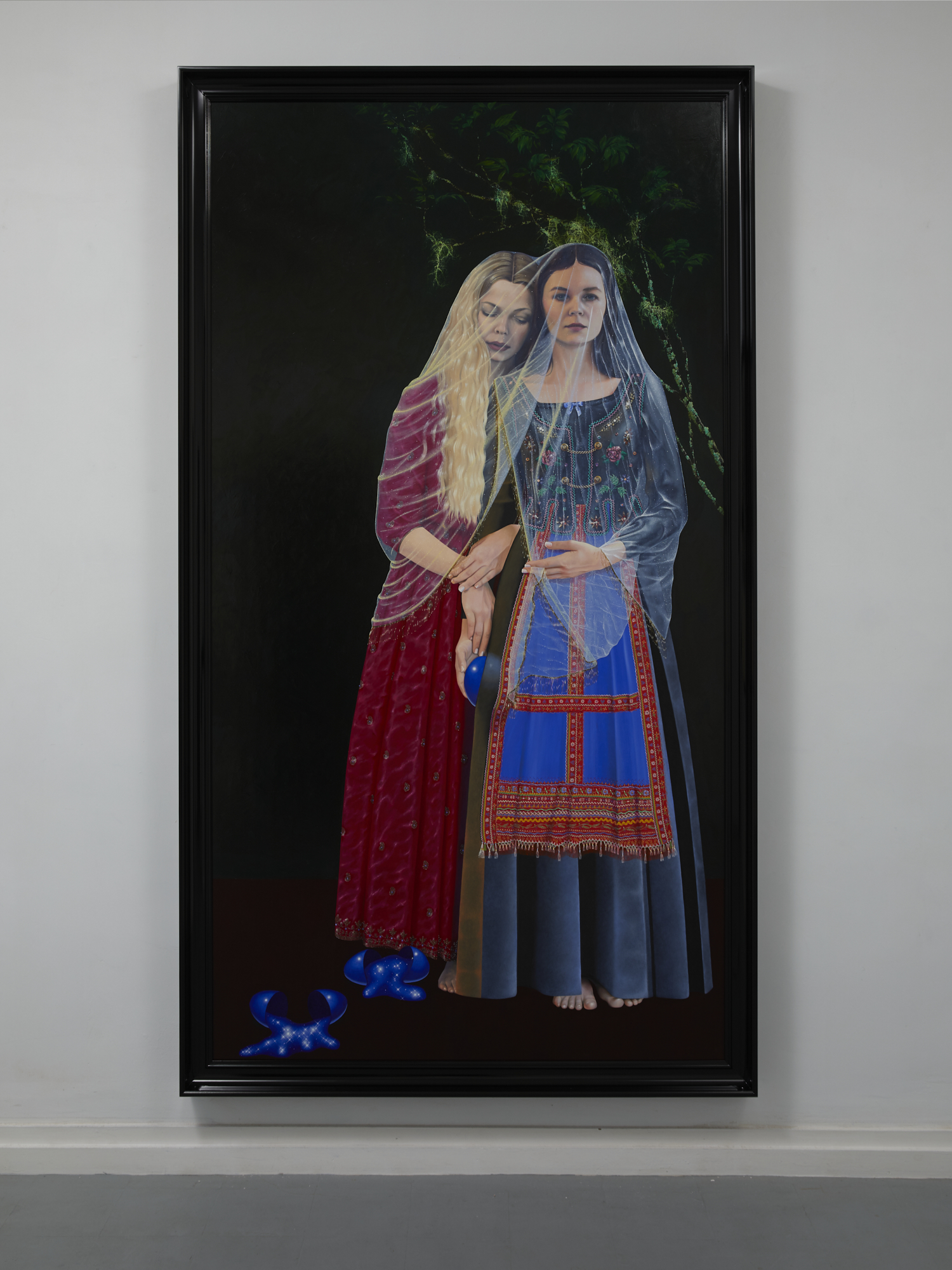 Clementine & Valentine 2018 oil on board 2340 x 1250mm