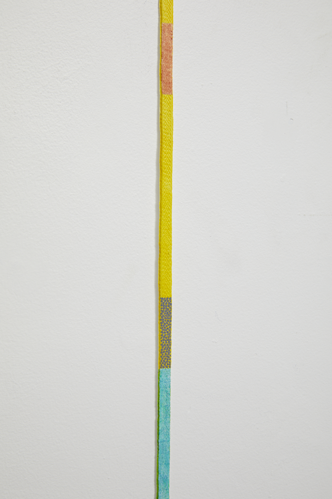 Patrick Lundberg In the Vastness of Sorrowful Thoughts 28 August - 21 September No title (detail) 2019 acrylic on fabric, enamel on pin 1150 x 10mm