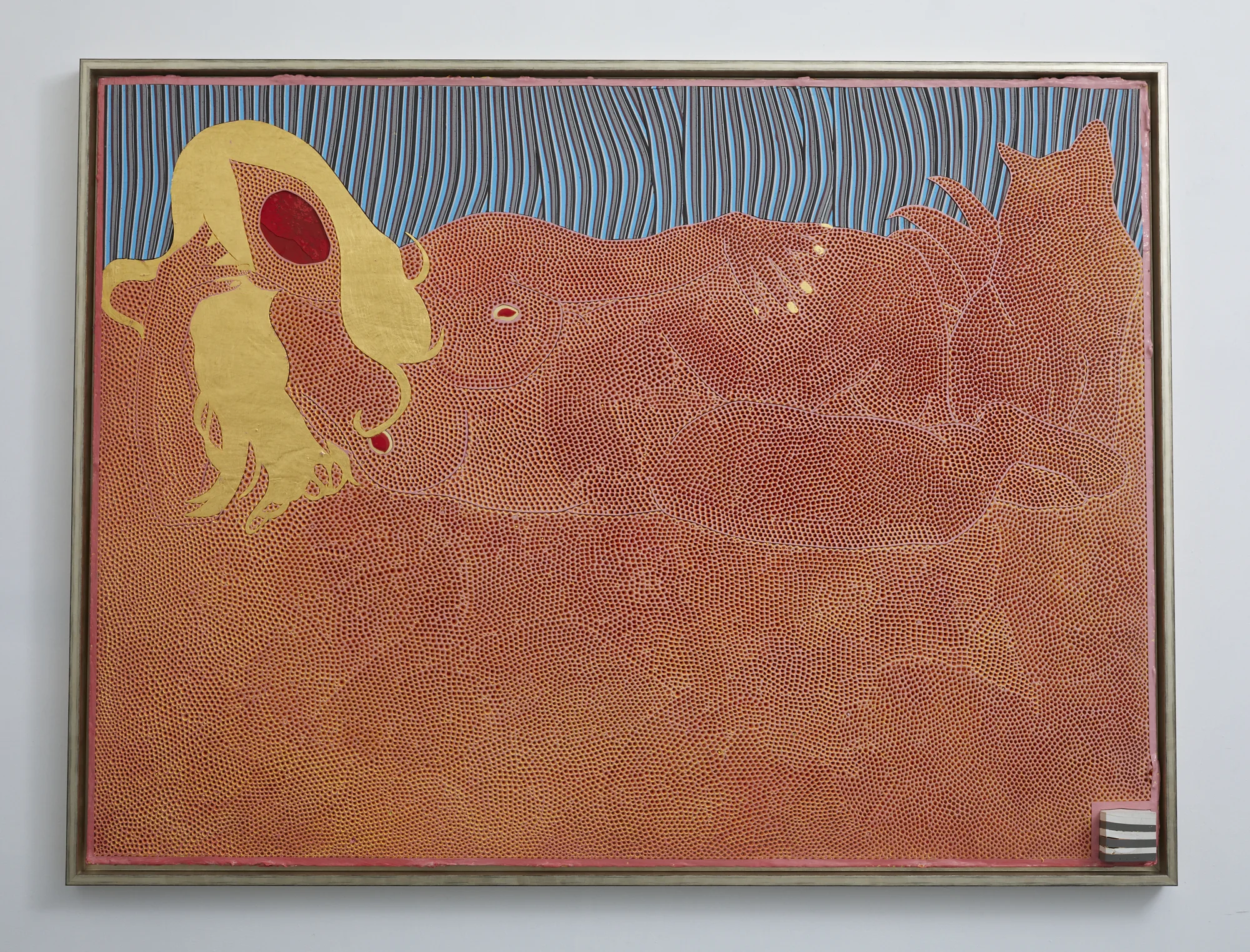 Zauberin 2019 acrylic and gold on canvas 1195 x 1605mm