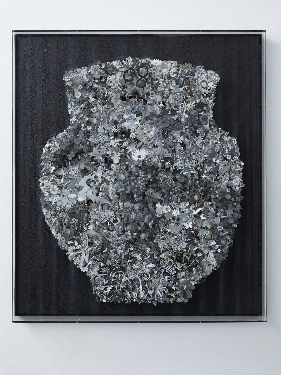 Peter Madden A Requiem 2019 mixed media collage on board 810 x 710 x 90mm