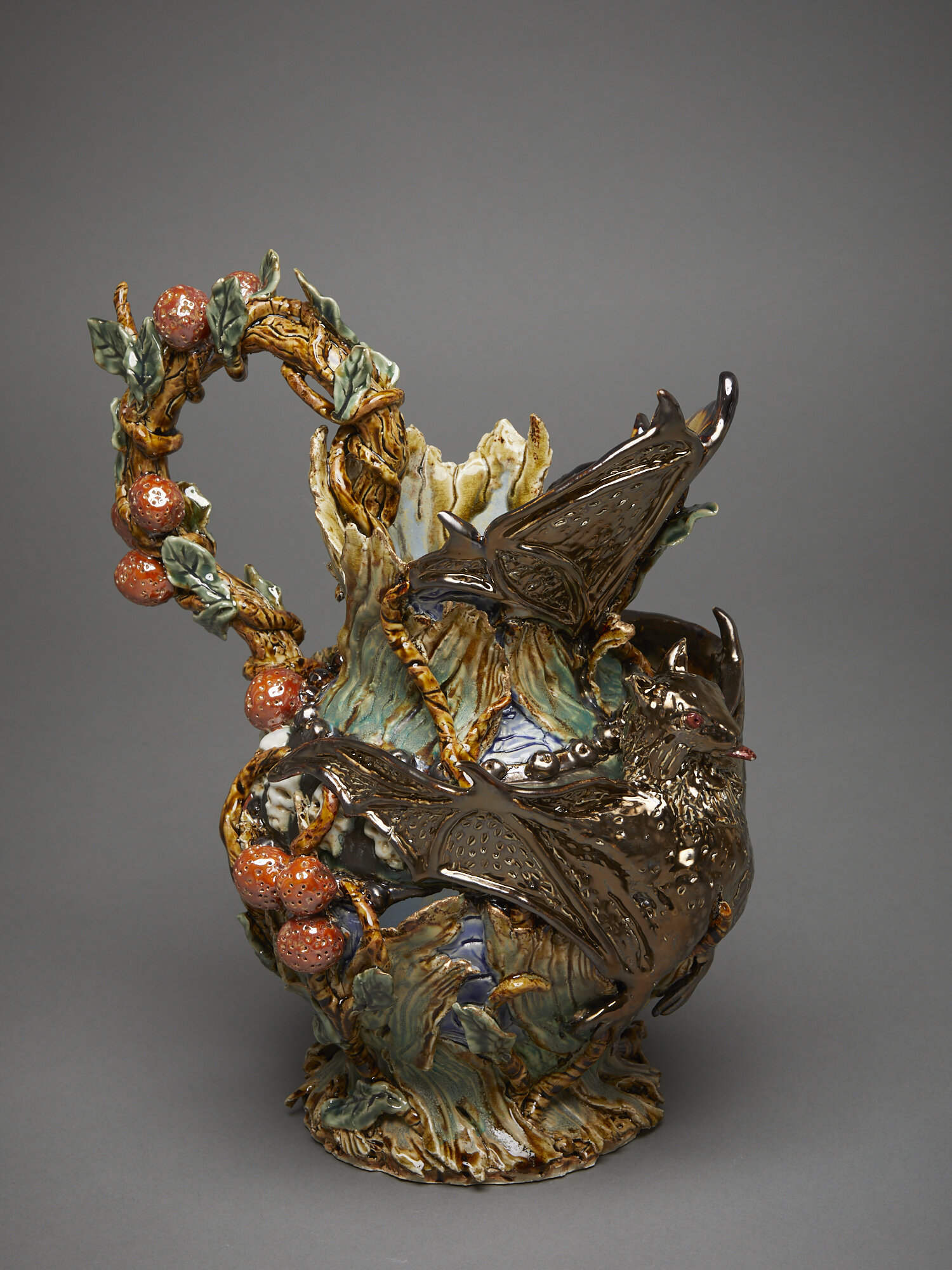 Bat Ewer 2019 stoneware, glazes, lustre 370 x 200 x 290mm