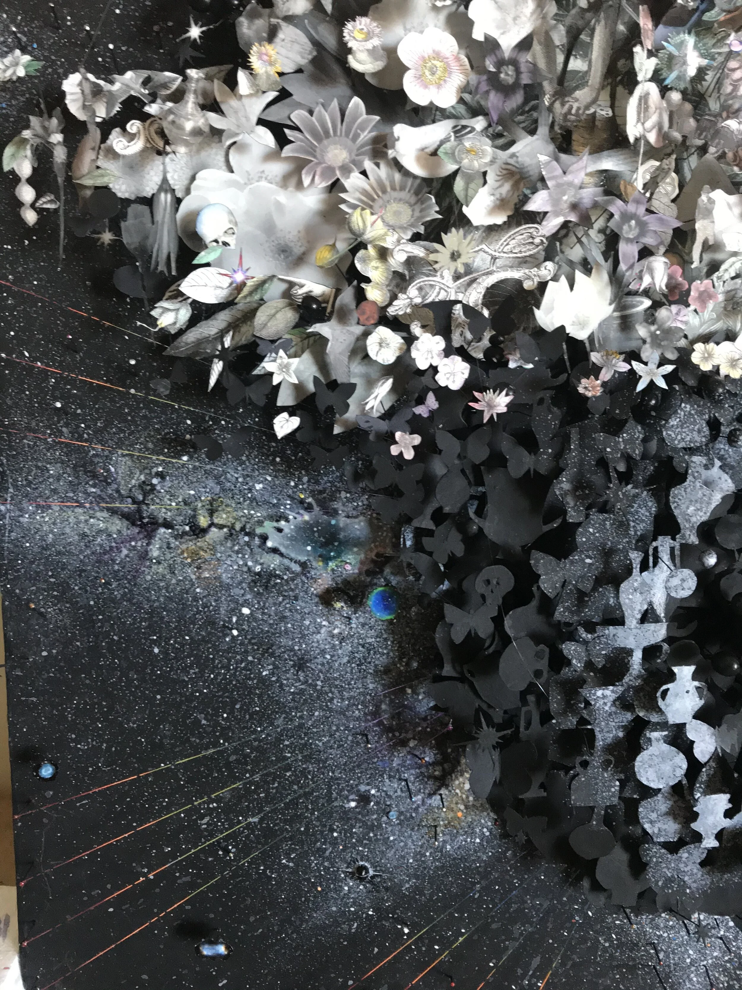  Peter Madden  Still Here  (detail) 2020 mixed media collage on board 800 x 600 x 90mm 