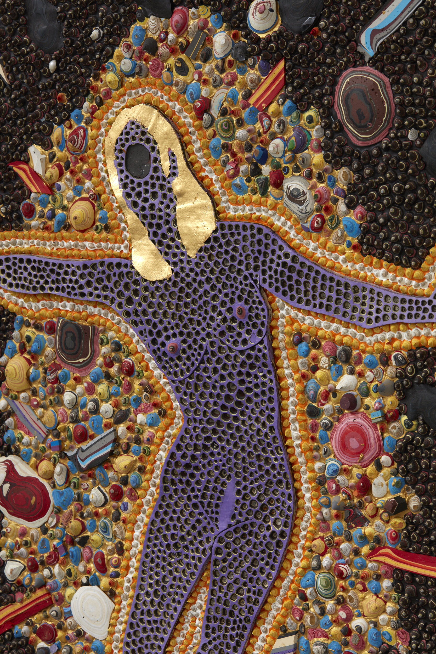 Star Flower (detail) 2020 acrylic and gold on canvas 800 x 550mm
