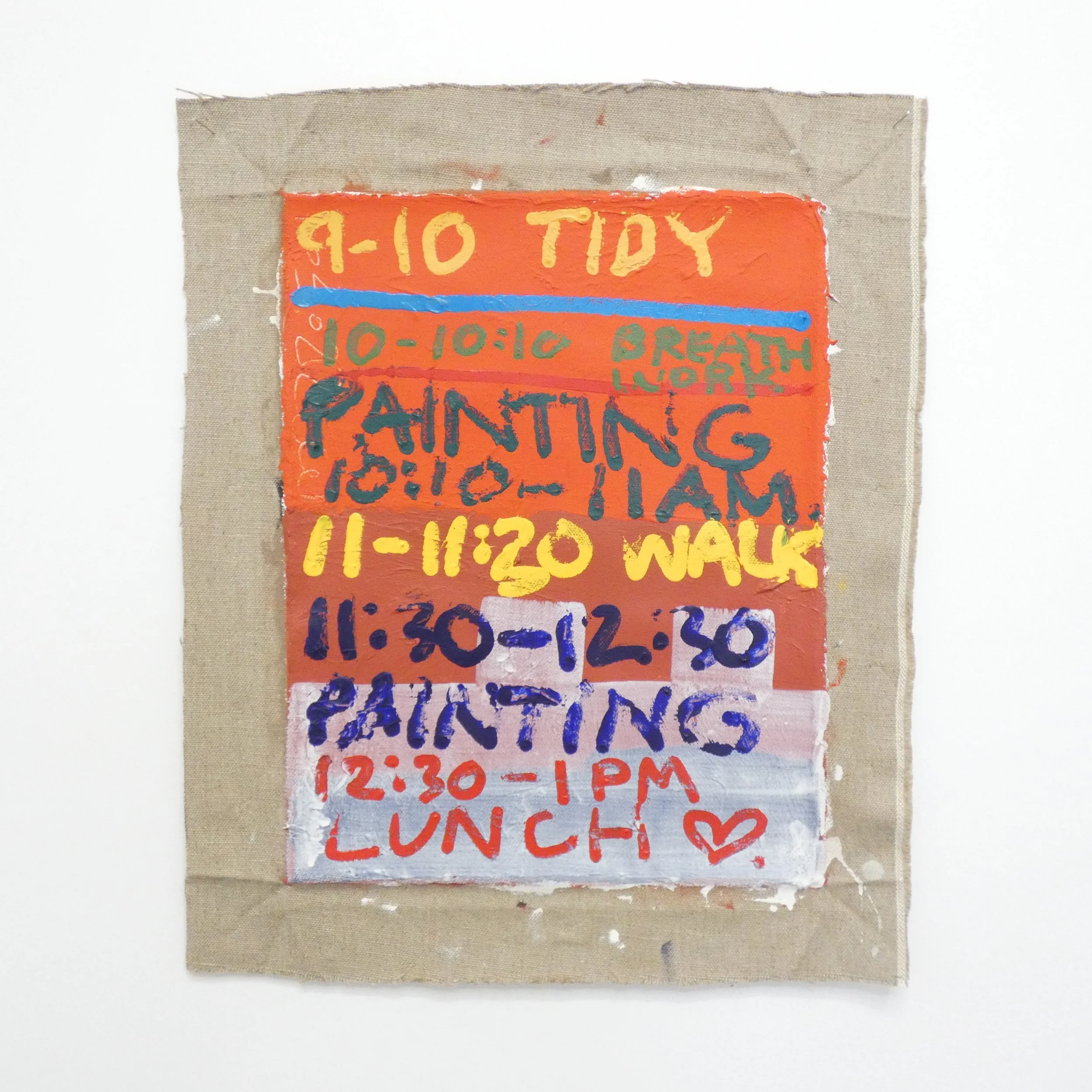   My Psychologist suggested it  2022 acrylic on unstretched linen 585x485mm 