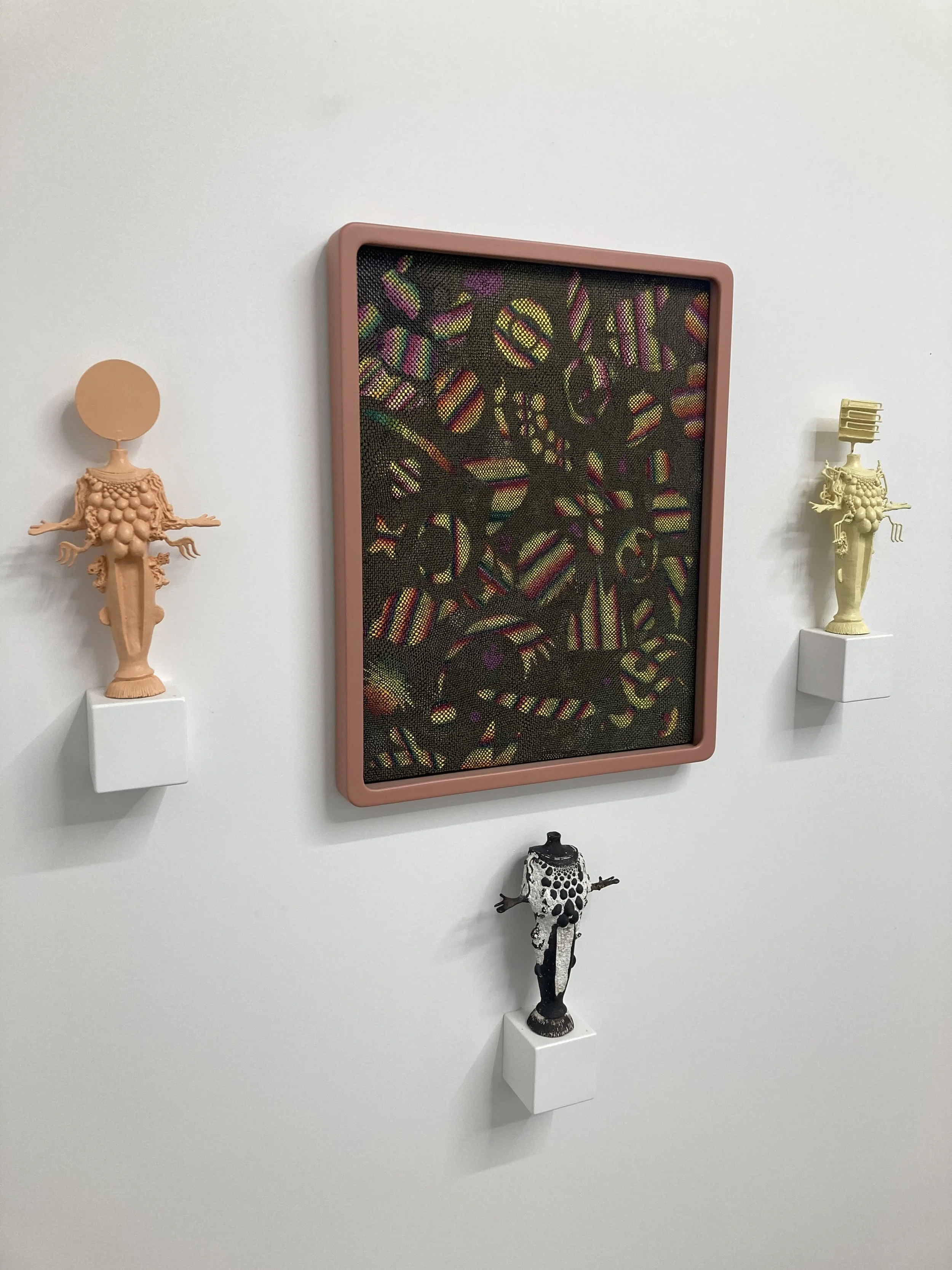  Henry Turner  O Time Thy Pyramids I  2022 bronze and acrylic, edition of 5 305 x 160 x 60mm  Henry Turner  The Engineer’s Table  2022 gouache on mounted paper panel, aluminium, wood, glass, silk, gesso 585 x 470mm  Henry Turner  O Time Thy Pyramids 