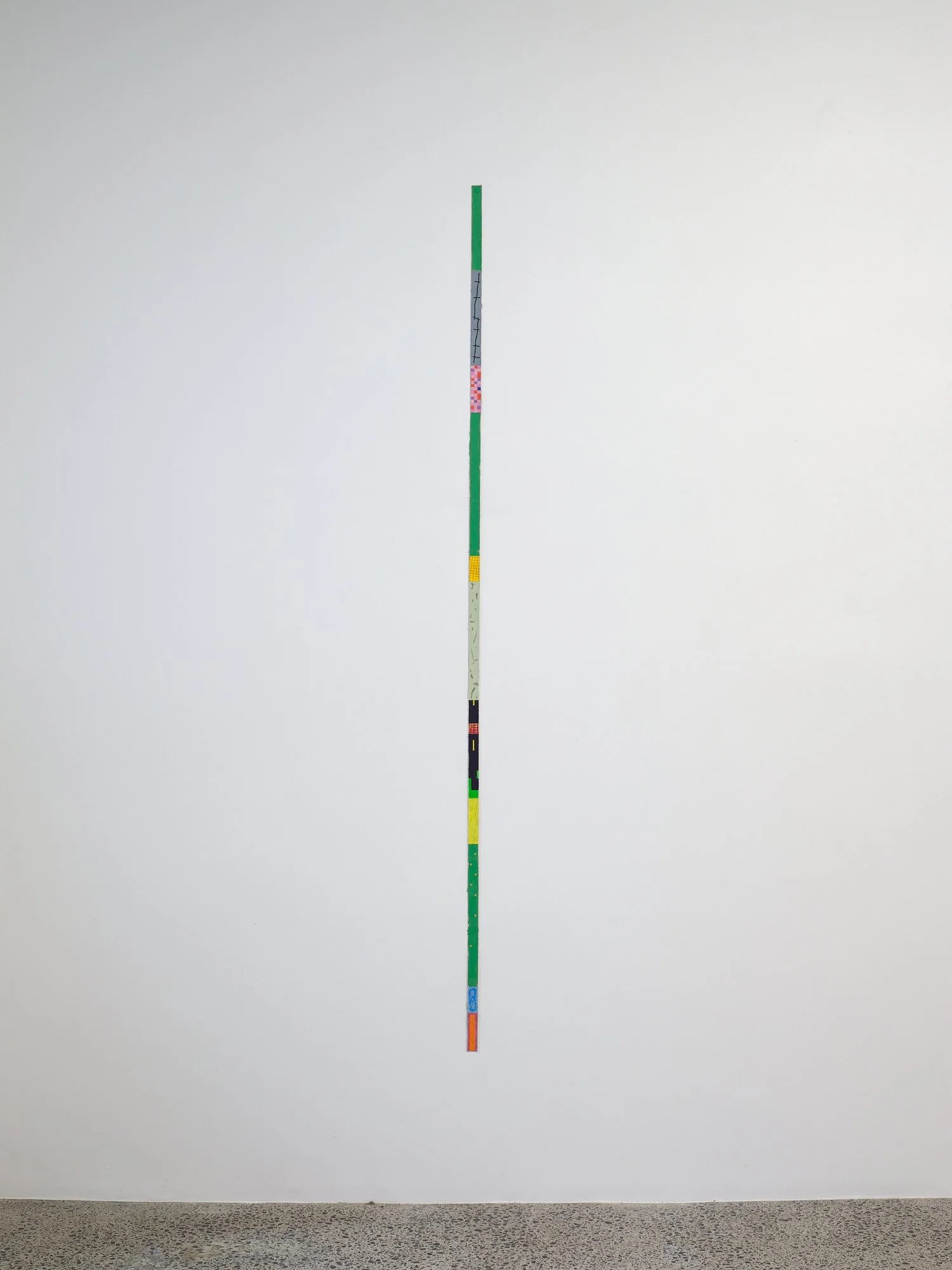   Patrick Lundberg   eybodey  10 February - 9 March    No title [1]  2023 acrylic on cotton tape  2345 x 26mm 
