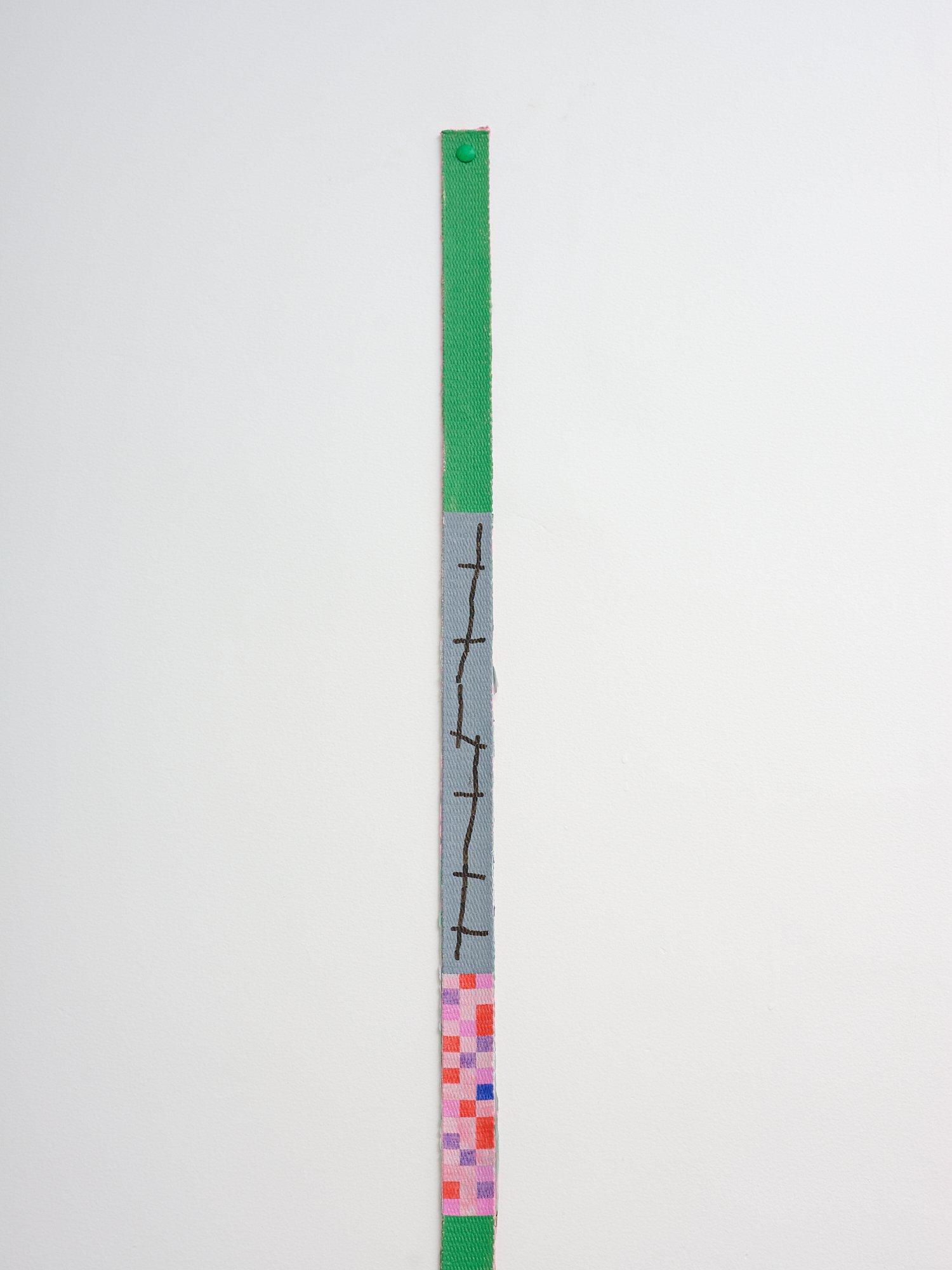   No title [1]  (detail) 2023 acrylic on cotton tape  2345 x 26mm 