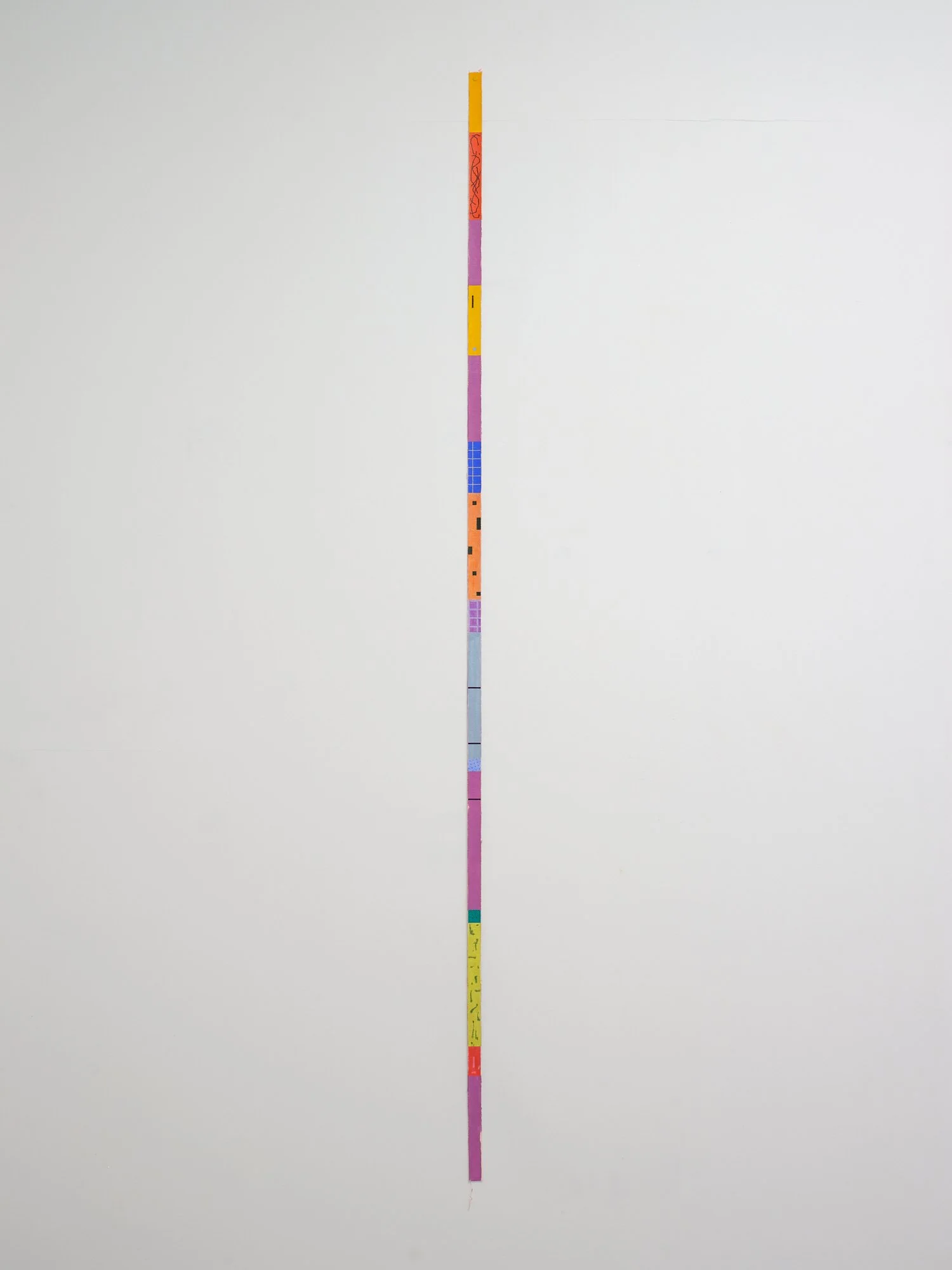   No title [4]  2023 acrylic on cotton tape  2345 x 26mm 