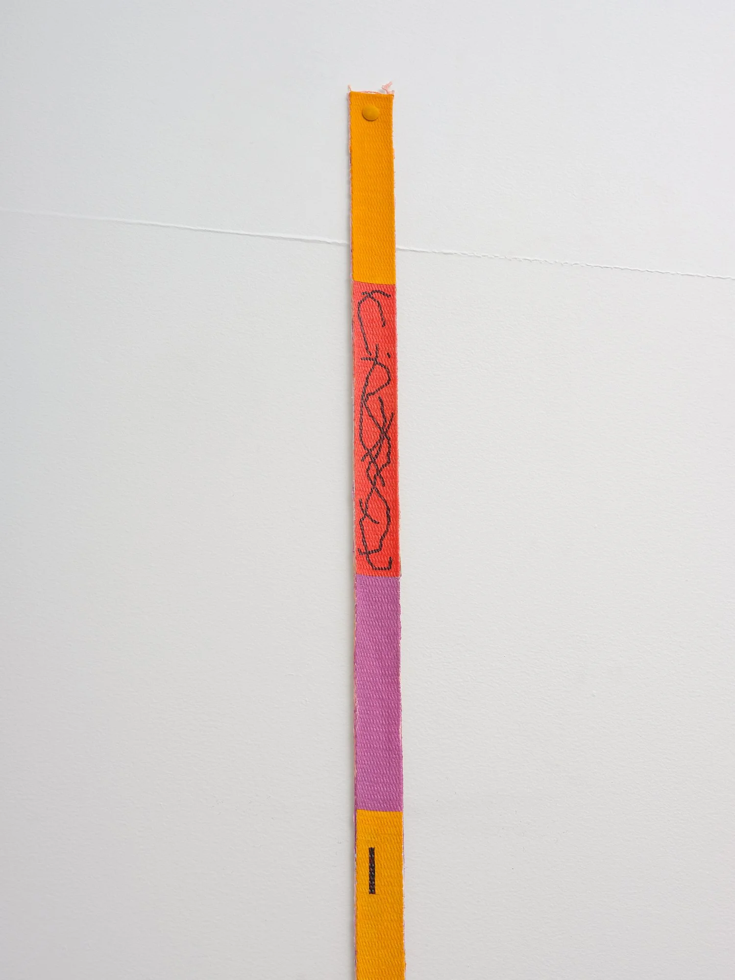   No title [4]  (detail) 2023 acrylic on cotton tape  2345 x 26mm 