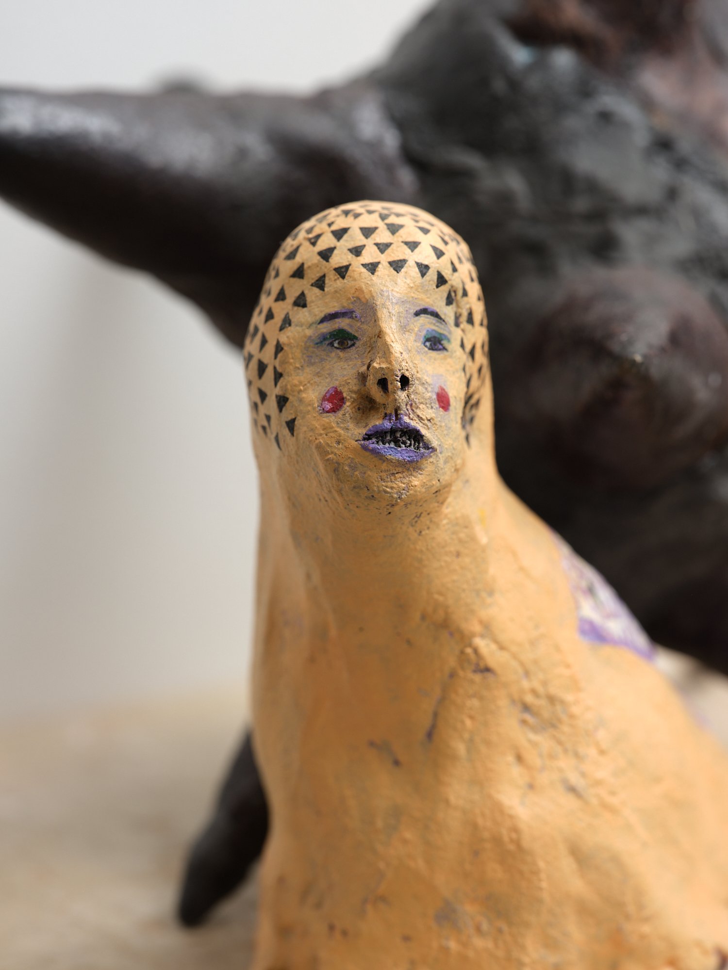 Hermit Mollusc (detail) 2024 tempera, glaze, acrylic, pigment, epoxy clay and fired clay 240 x 220 x 200mm