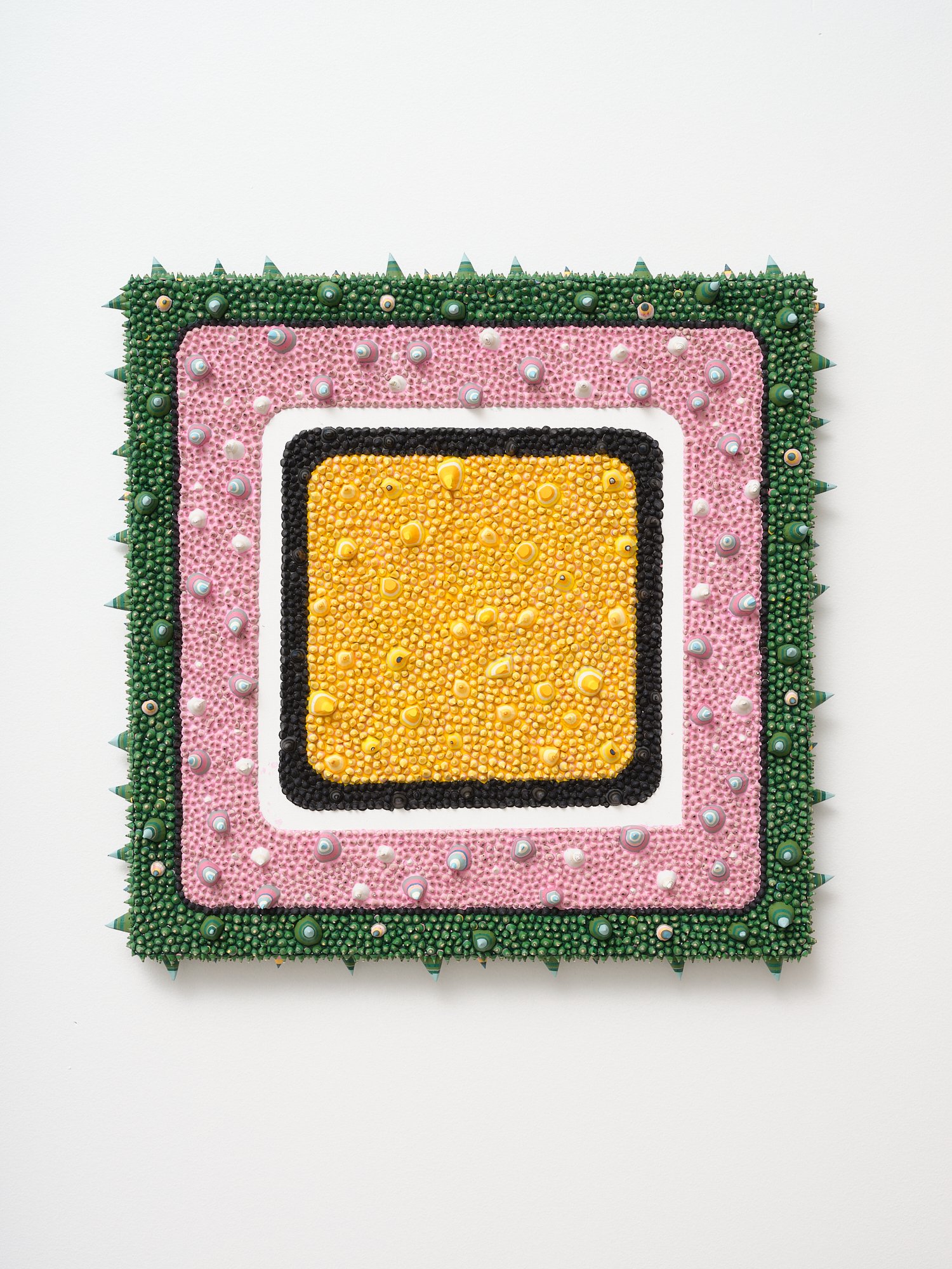 Pointy Monolith Dahlia 2024 acrylic on canvas board 550 x 550 x 60mm