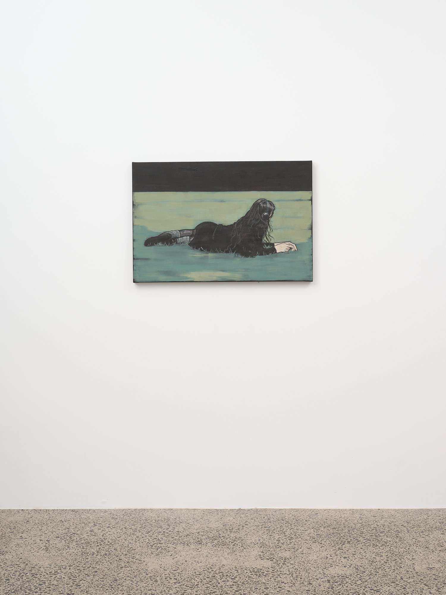 Field 2024 casein, pastel collage on linen 600 x 900mm