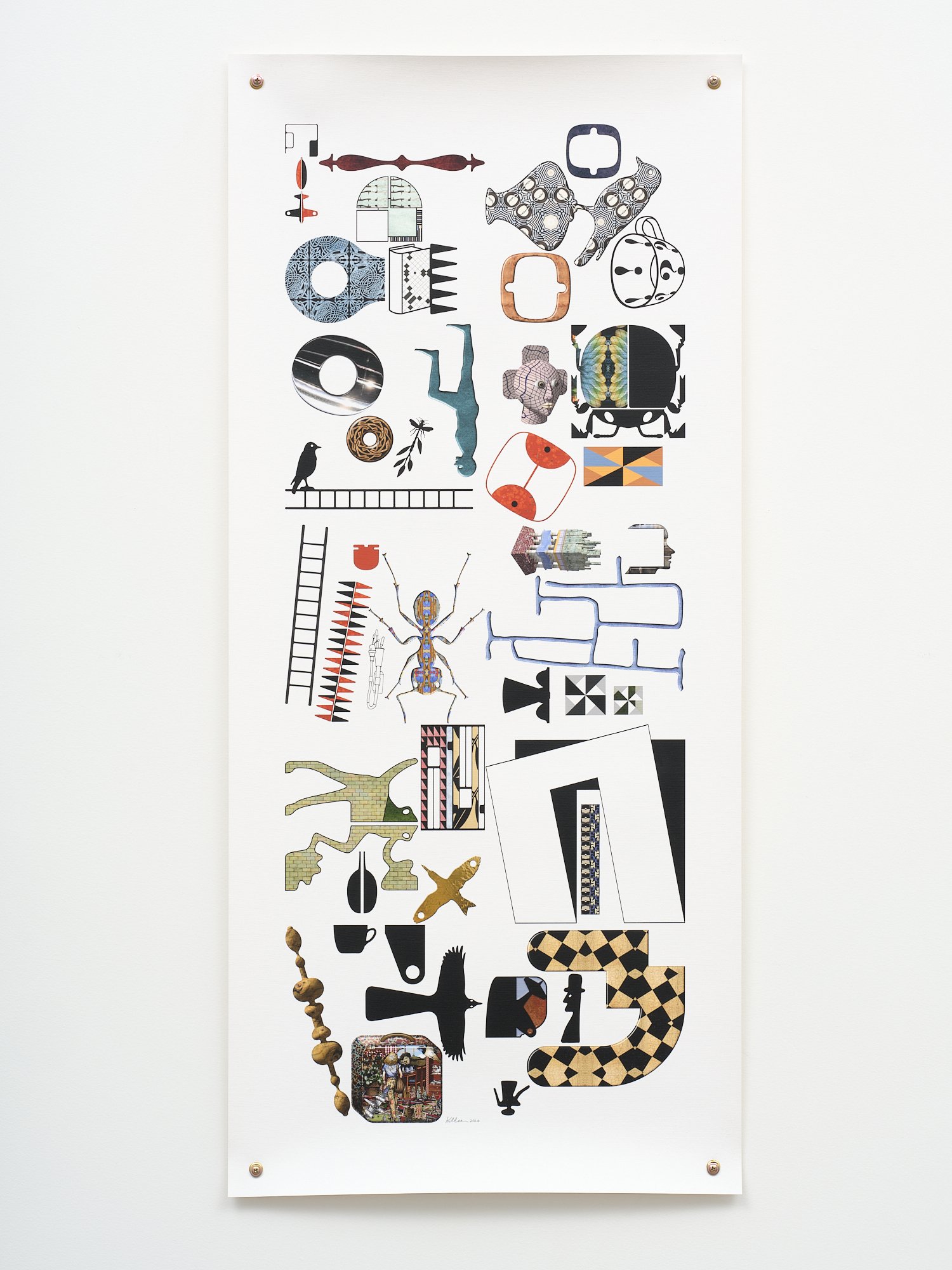 Sampler (9326) 2024 ink jet and Breathing Colour varnish on Hahnemuhle canvas 1000 x 450mm