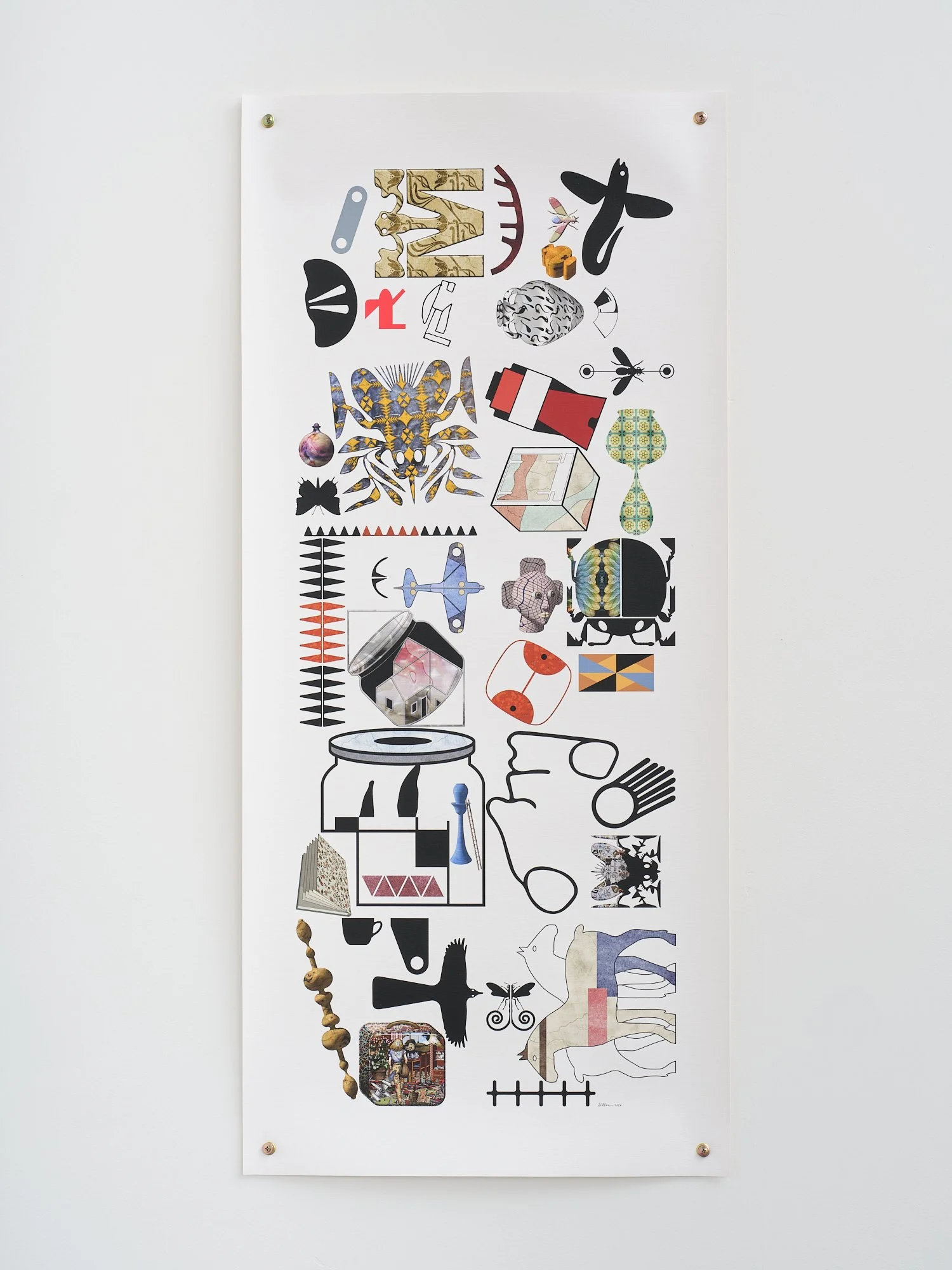 Sampler (9323) 2024 ink jet and Breathing Colour varnish on Hahnemuhle canvas 1000 x 450mm