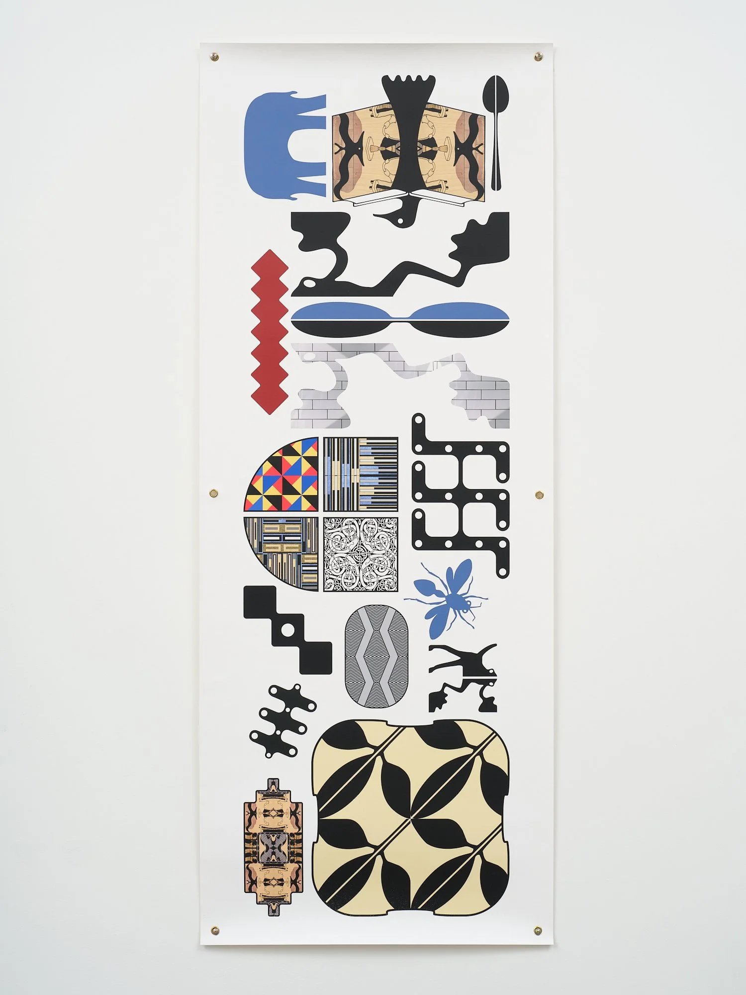 Sampler (9264) 2023 ink jet and Breathing Colour varnish on Hahnemuhle canvas 1524 x 600mm
