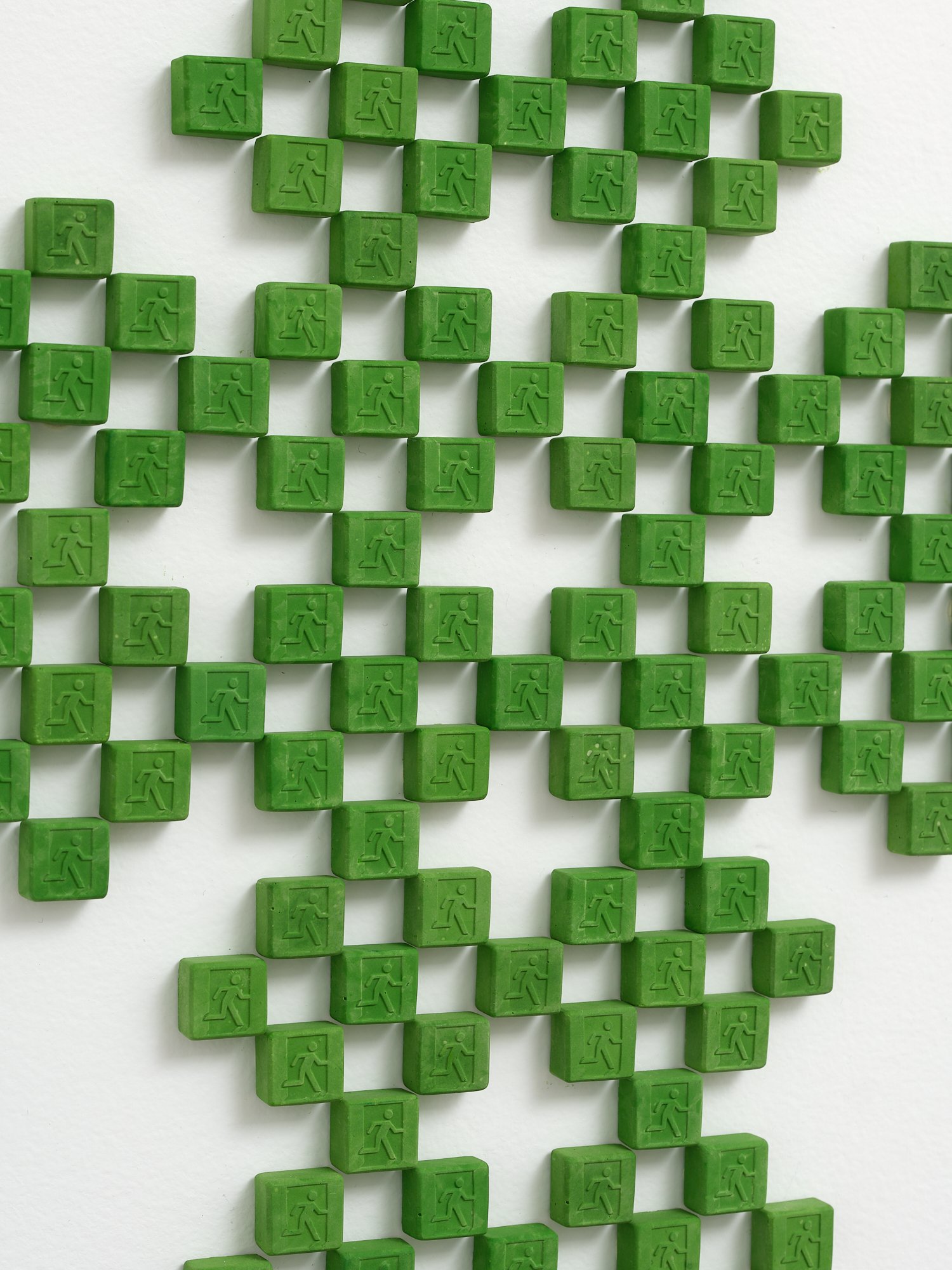 Greensleeves (detail) 2024 acrylic-modified gypsum composite, stain 122 parts, dimensions variable, edition of 3 + 1 AP