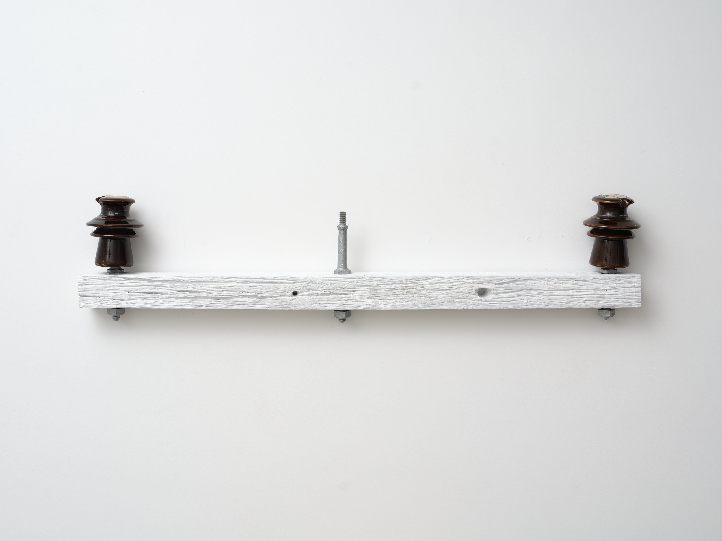 Power Deconstructure (1) 2025 wood, acrylic, ceramic, fixings 1260 x 265 x 100mm