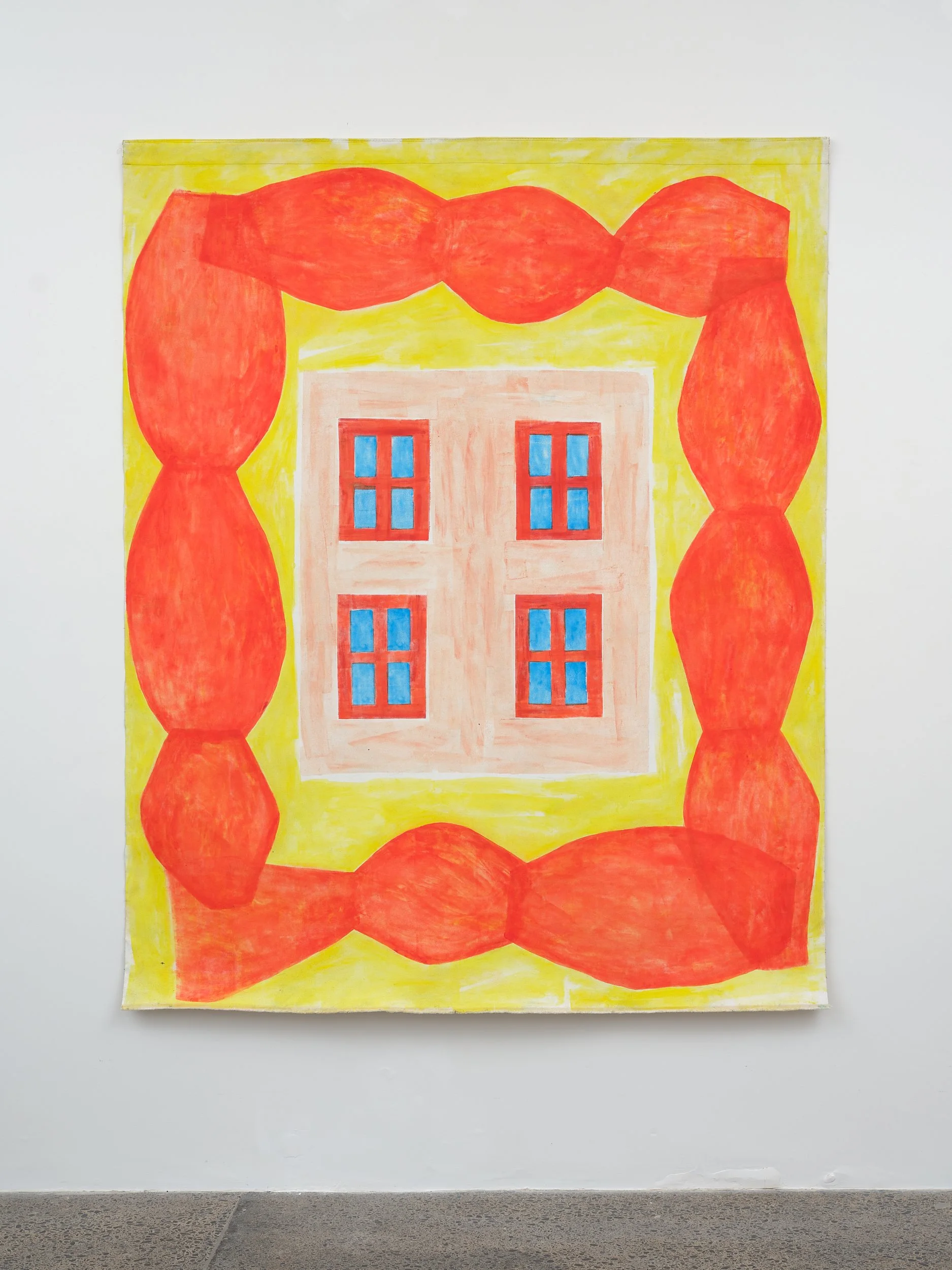 Now I’m a Wall, Now a Window (1) 2025 oil on unstretched canvas 1920x 1500mm