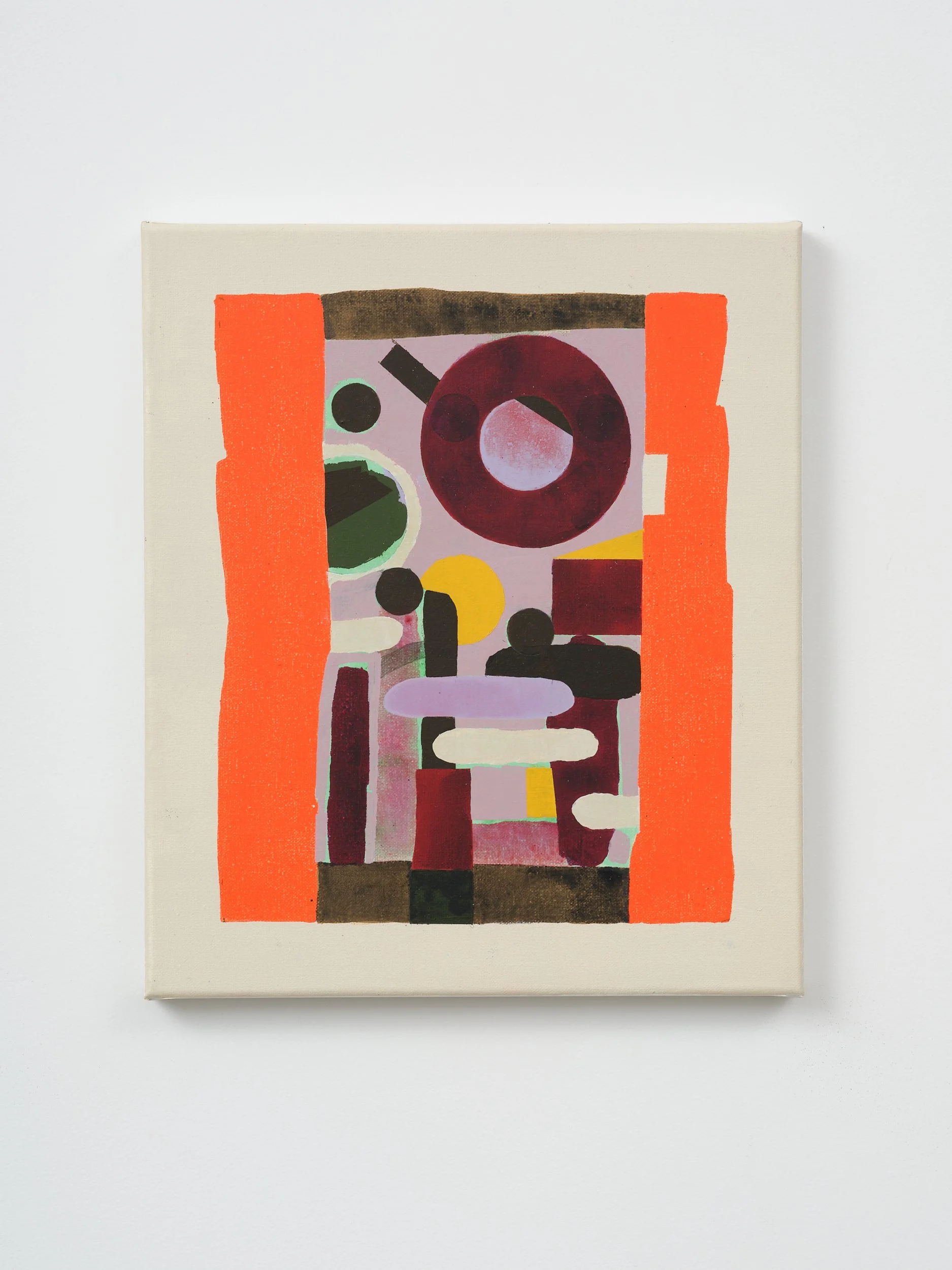 Departure Lounge 2024 acrylic on linen 350 x 300mm