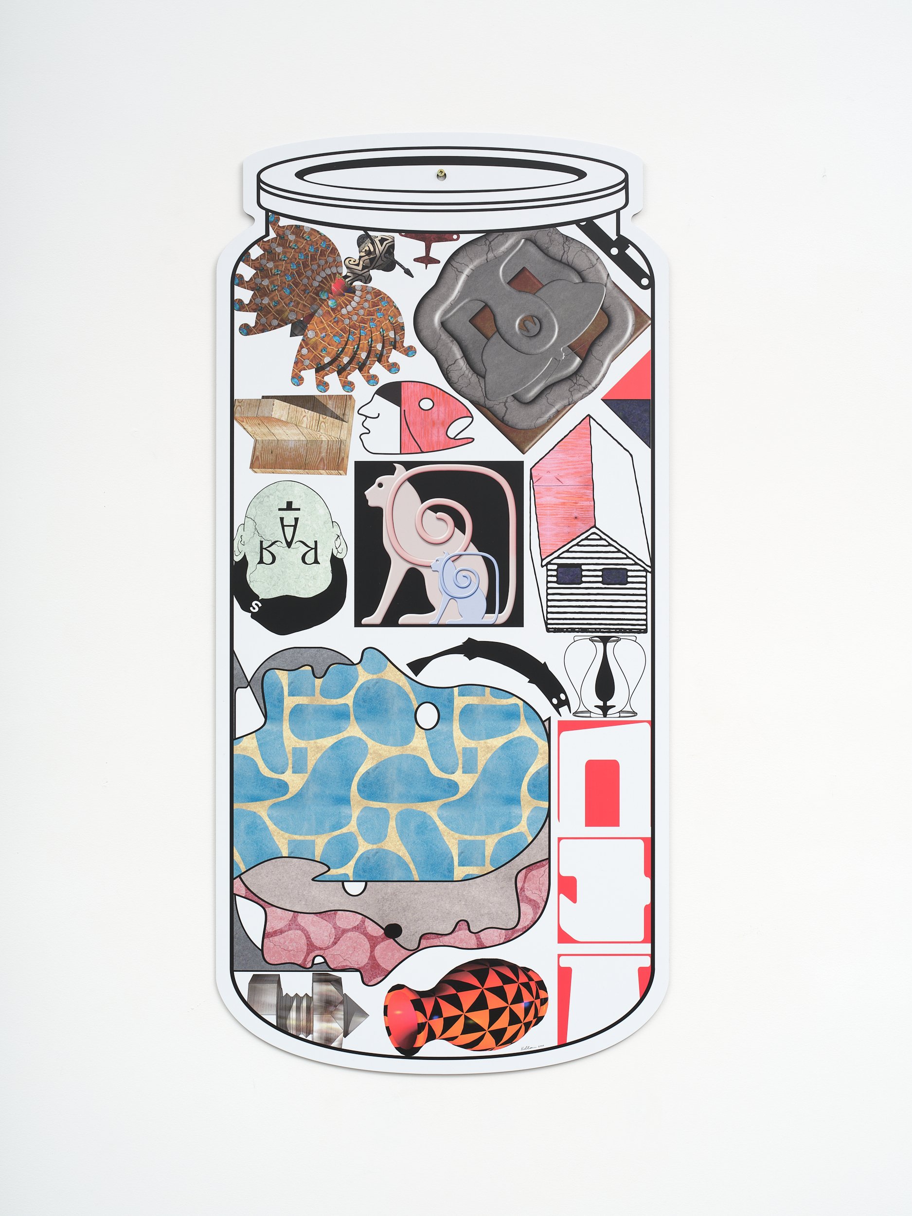 Richard Killeen Jar 26 July - 23 August Catspiralcatspiral (9458) 2025 Ink jet and Bona Mega Matt varnish on ACM 1000 x 480mm