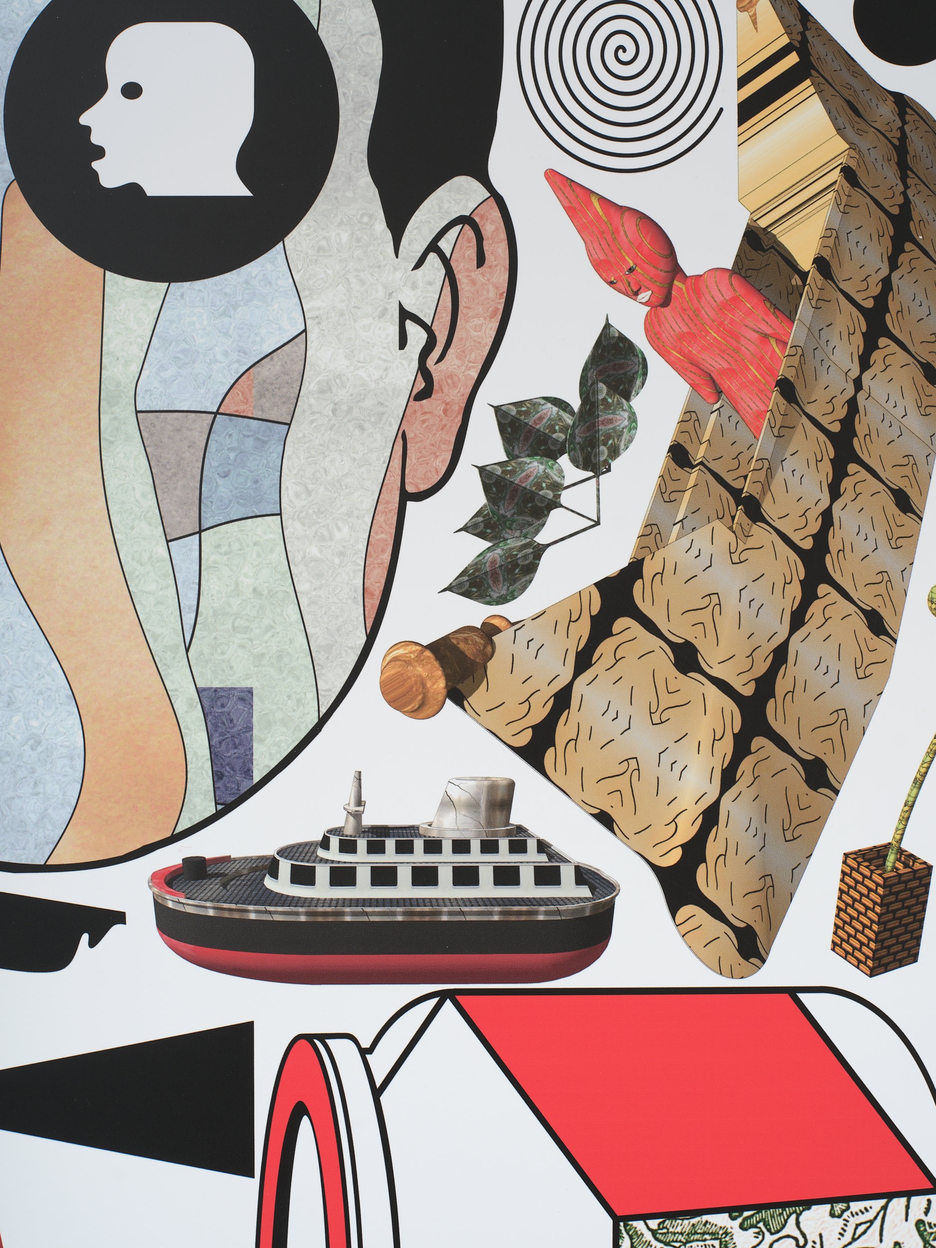 Headheadboat (9461) (detail) 2025 Ink jet and Bona Mega Matt varnish on ACM 900 x 540mm
