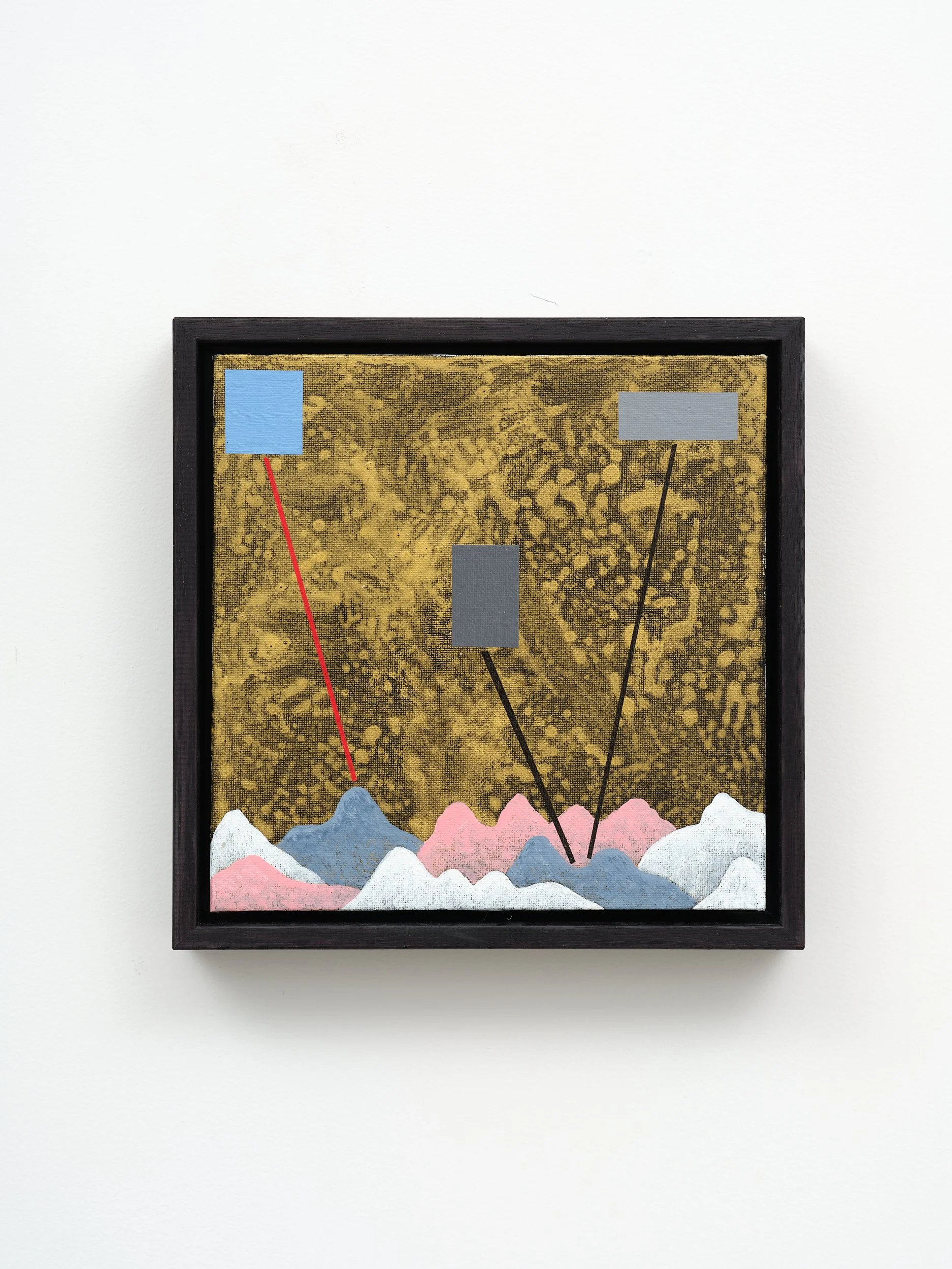 Gold Location 2 2025 acrylic on canvas board 200 x 200mm