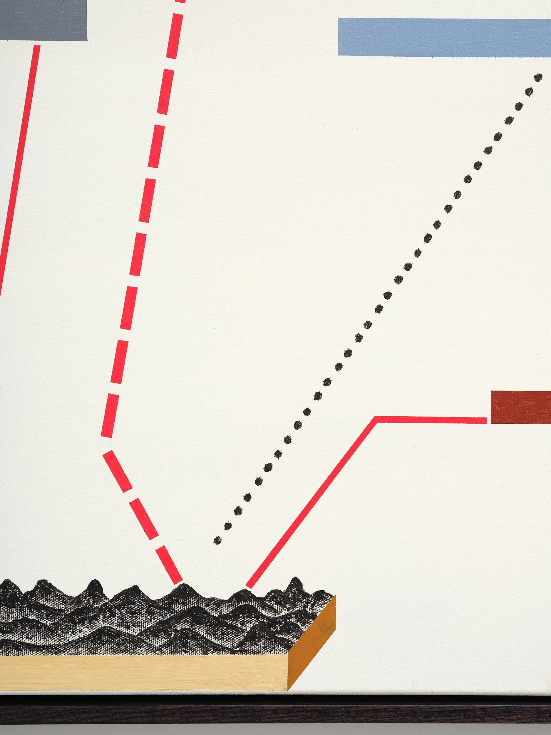 Black Mountain 2 (detail) 2025 acrylic on canvas 750 x 1000mm