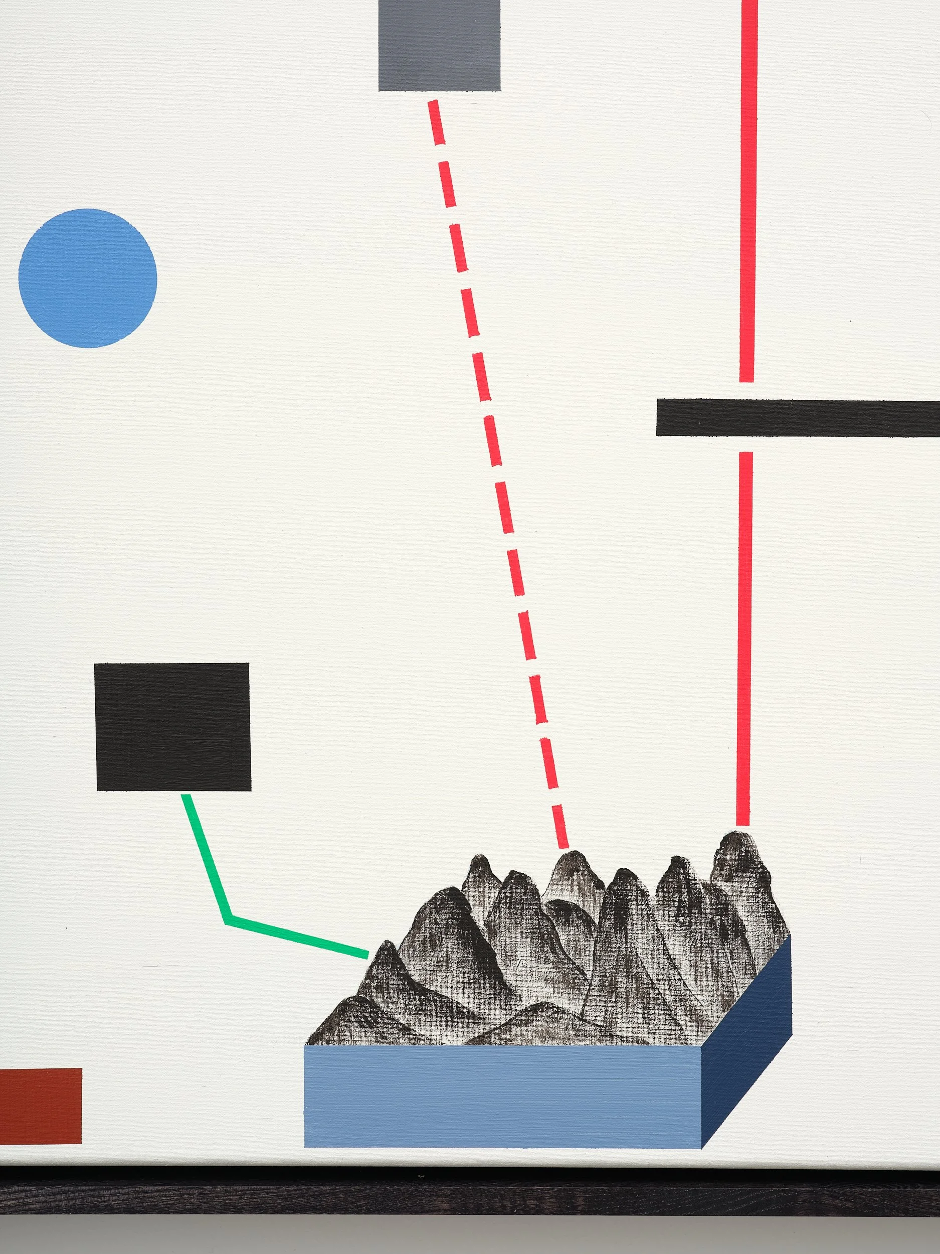 Black Mountain 2 (detail) 2025 acrylic on canvas 750 x 1000mm