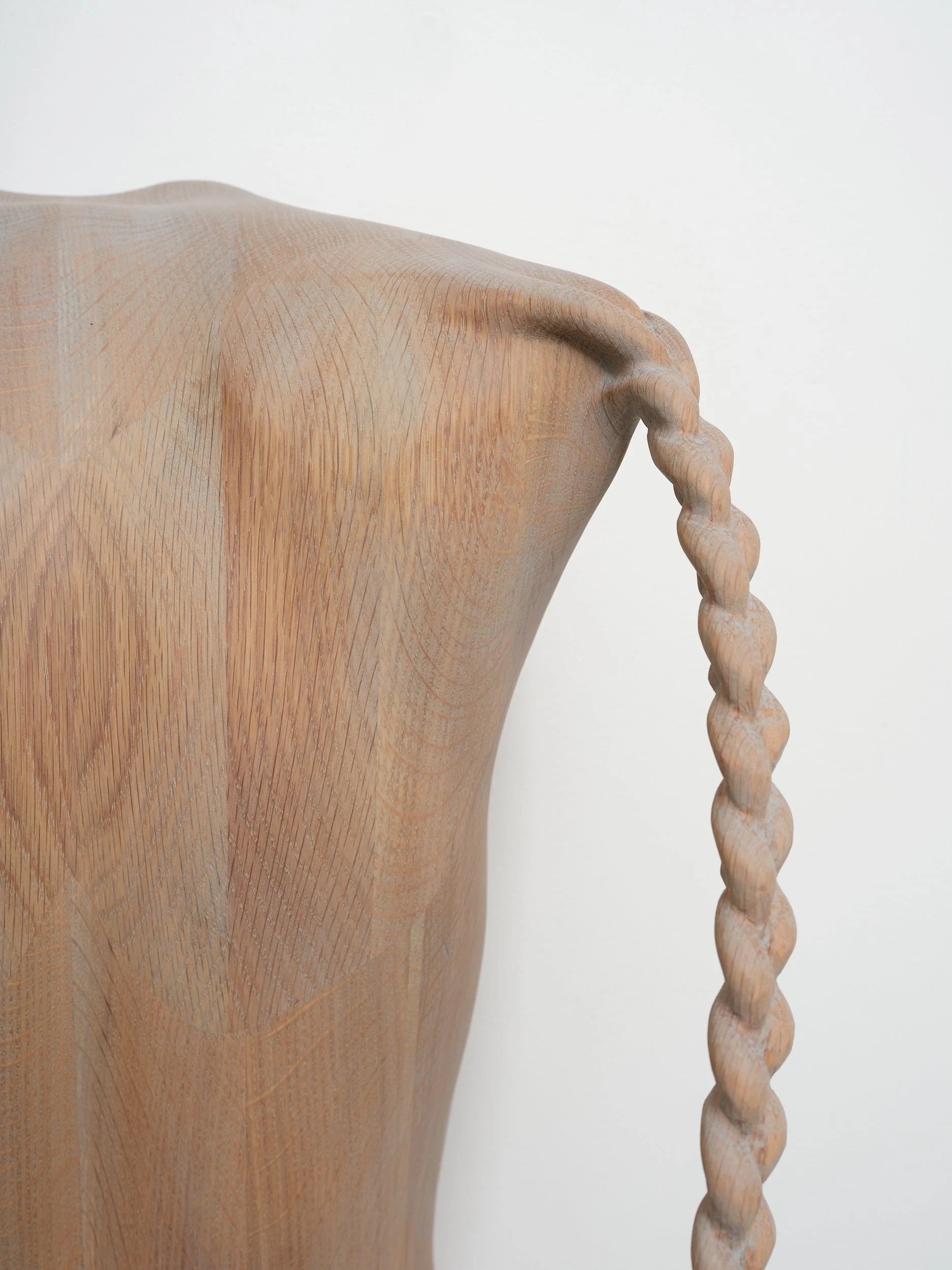 Promise me  (detail) 2025 American oak, flocking, mirror 670 x 345 x 230mm