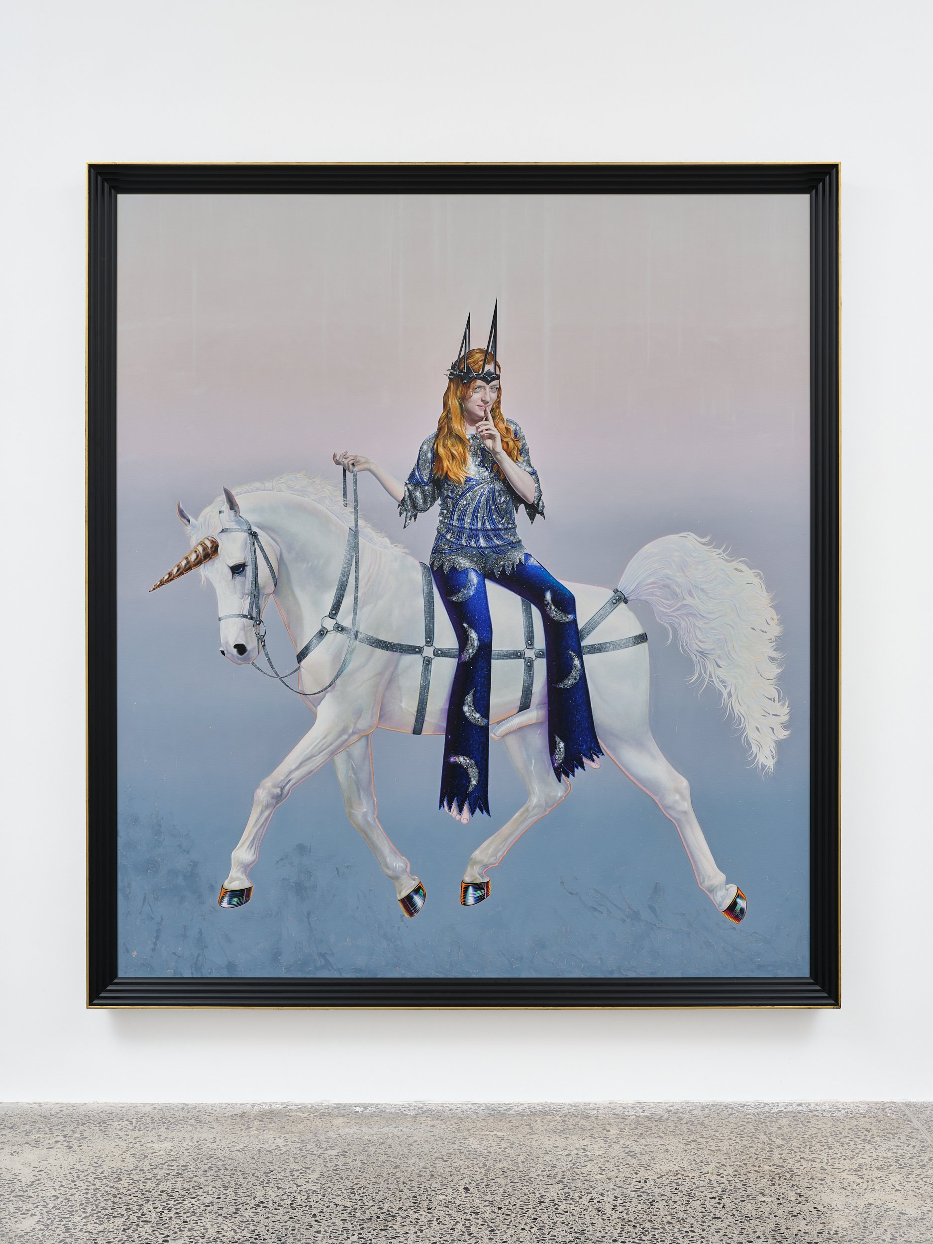   Queen of Dreams: “Mistress, not of the benign, but of the shrouded ones” (as per Newborn, 2025)  2025 oil on linen 1940 x 2160mm (image) / 2080 x 2330mm (framed) 