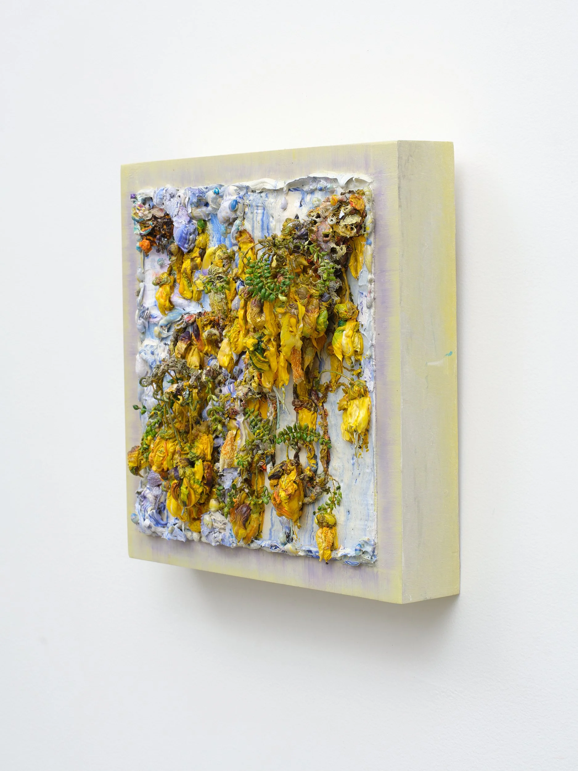   Little Spirits I  2018 oil, wire on linen 250 x 250mm 