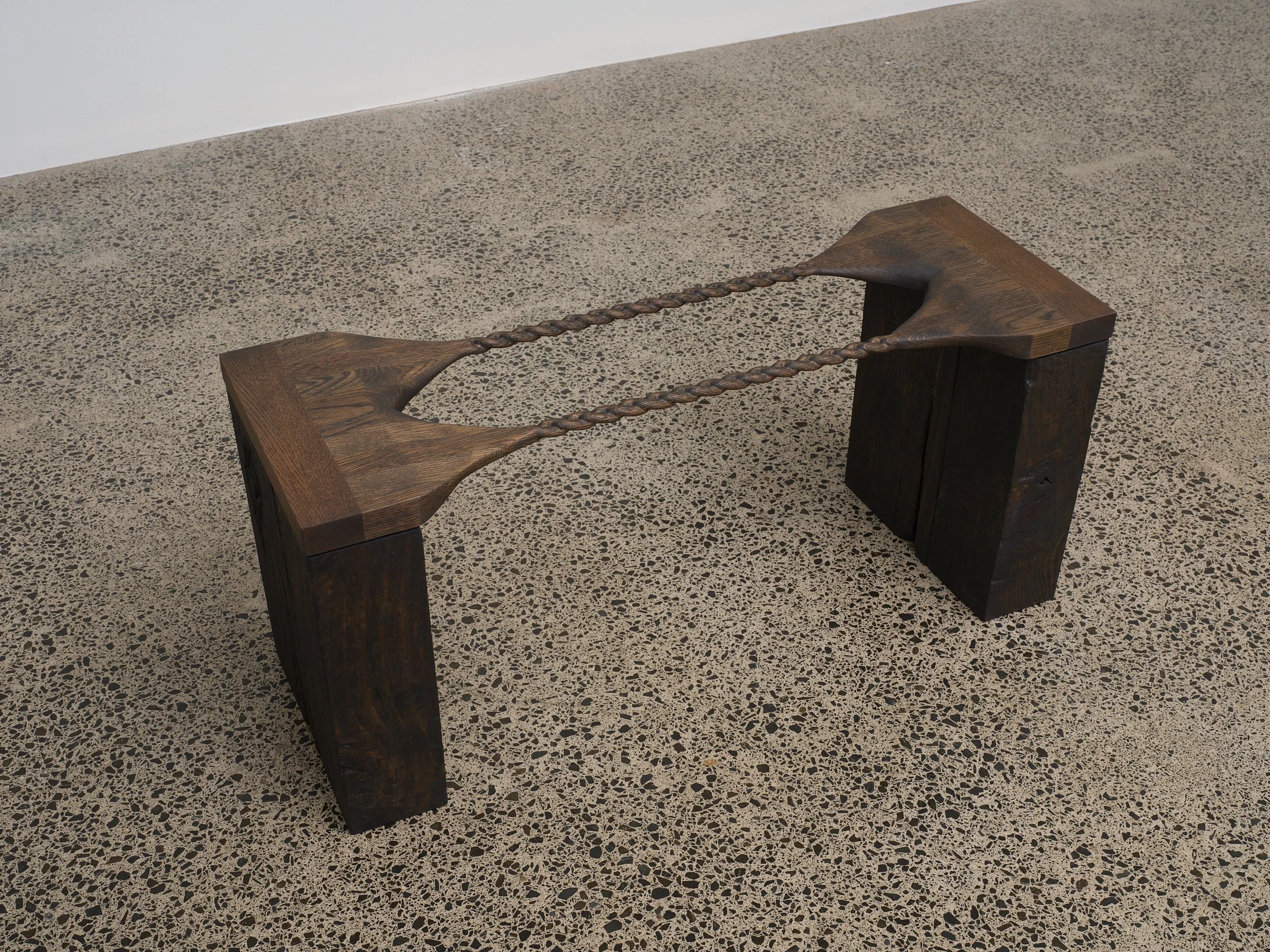   Cheek to Cheek  2023 American oak, pine 1035 x 370 x 470mm 