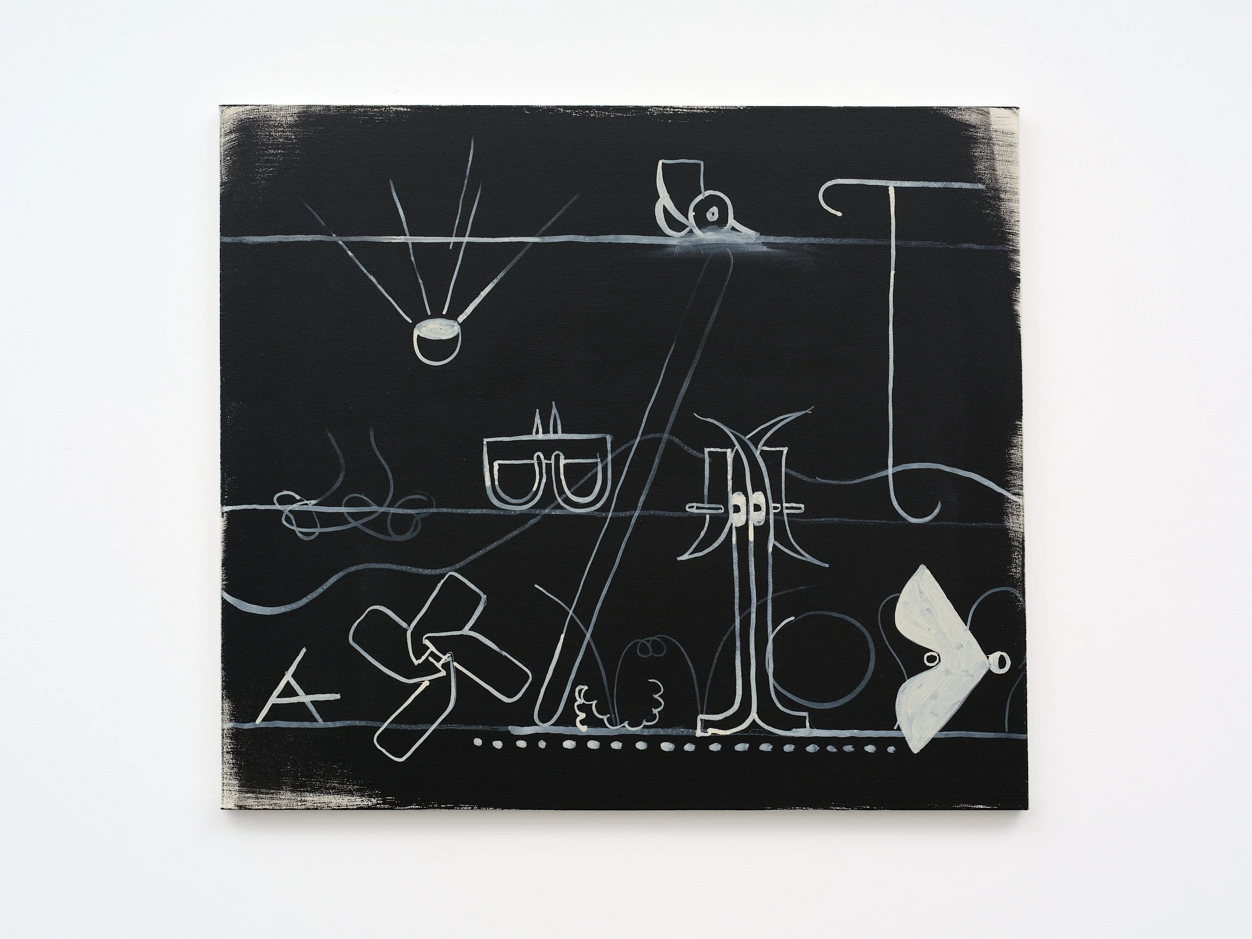   Setting up  2025 acrylic on canvas 700 x 800mm 