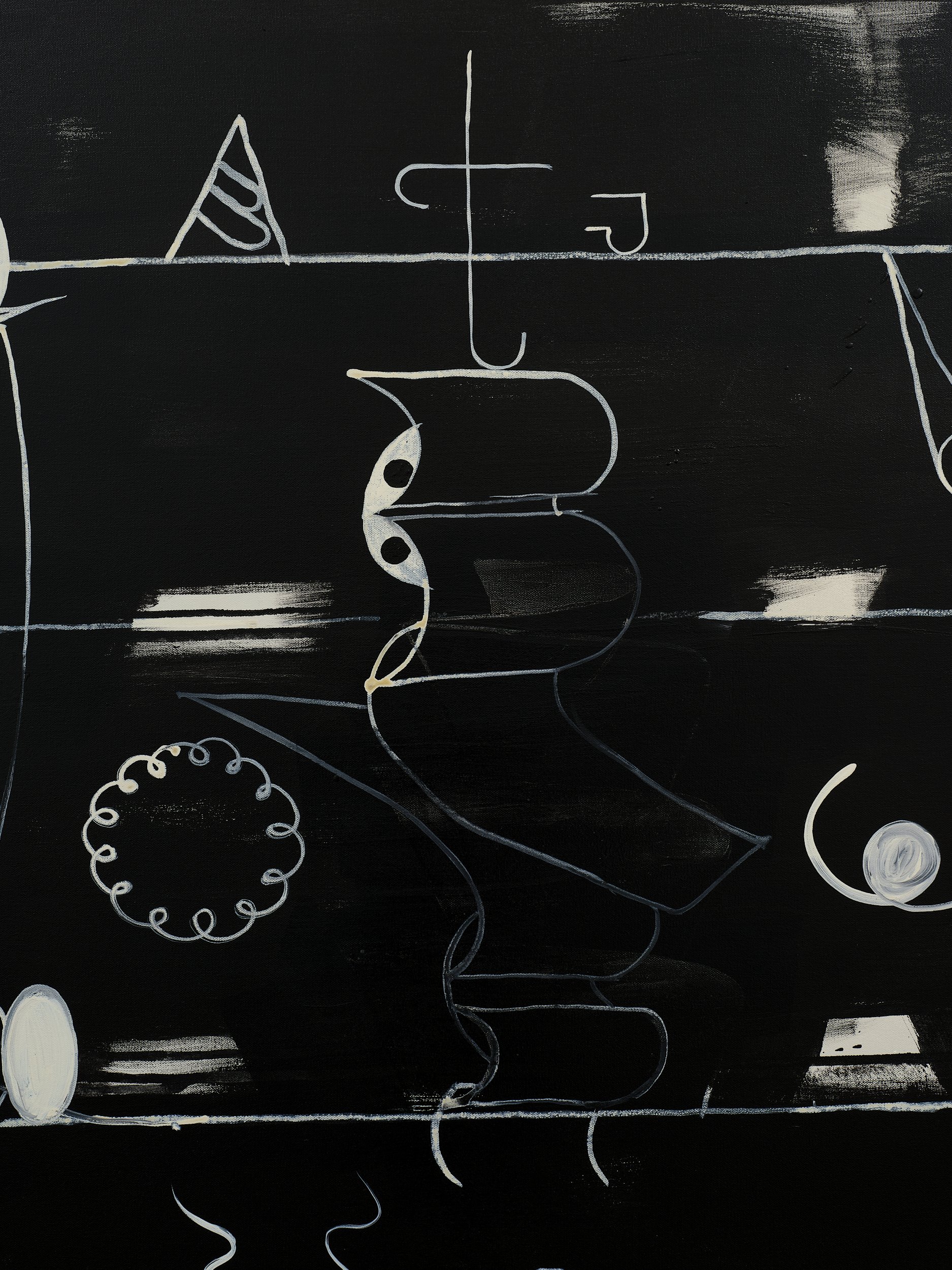   New level  (detail) 2025 acrylic on canvas 1100 x 1400mm 